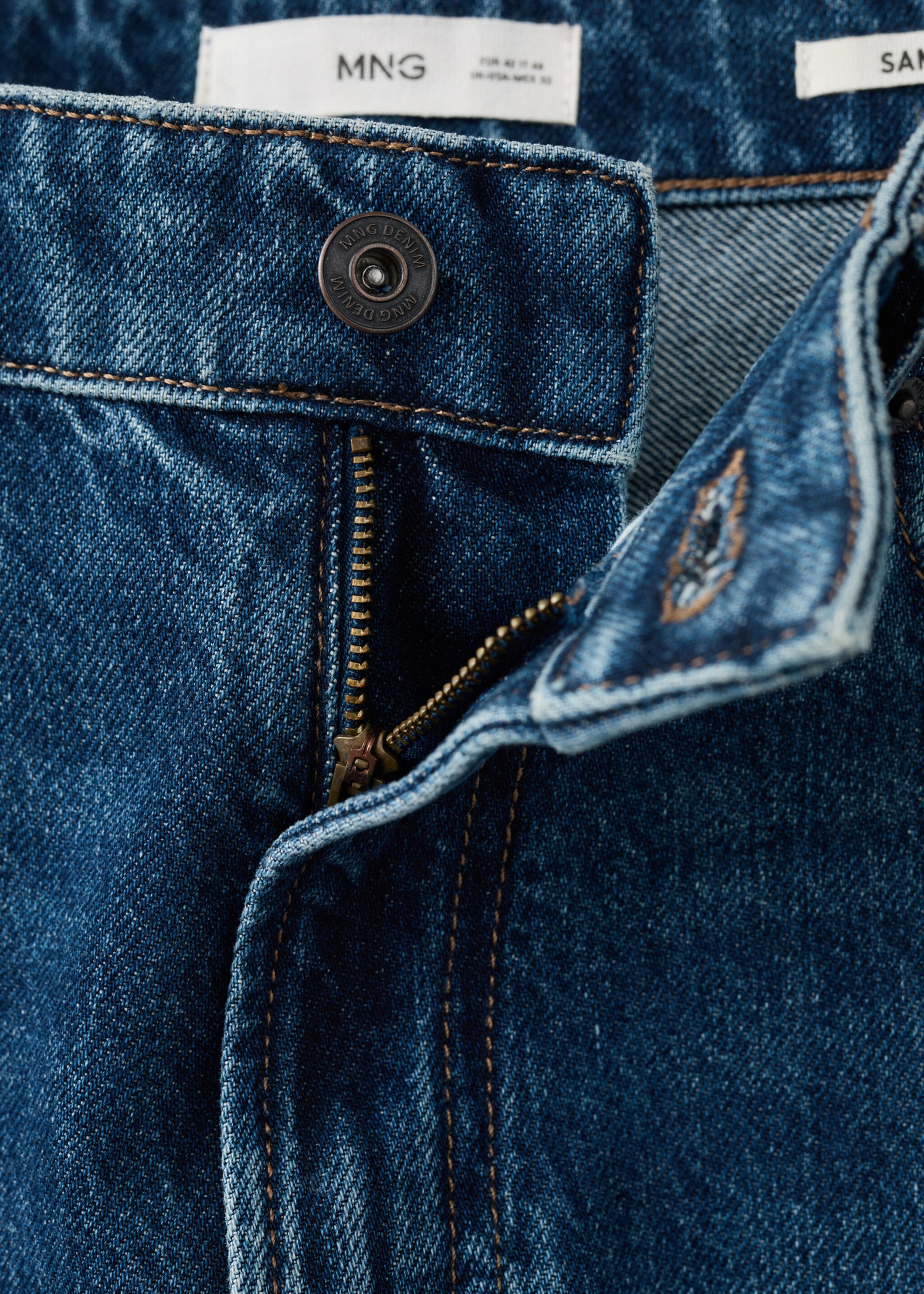 胡萝卜版型七分Sammy牛仔裤 - null, 深蓝色. Ref: 27074426-01.