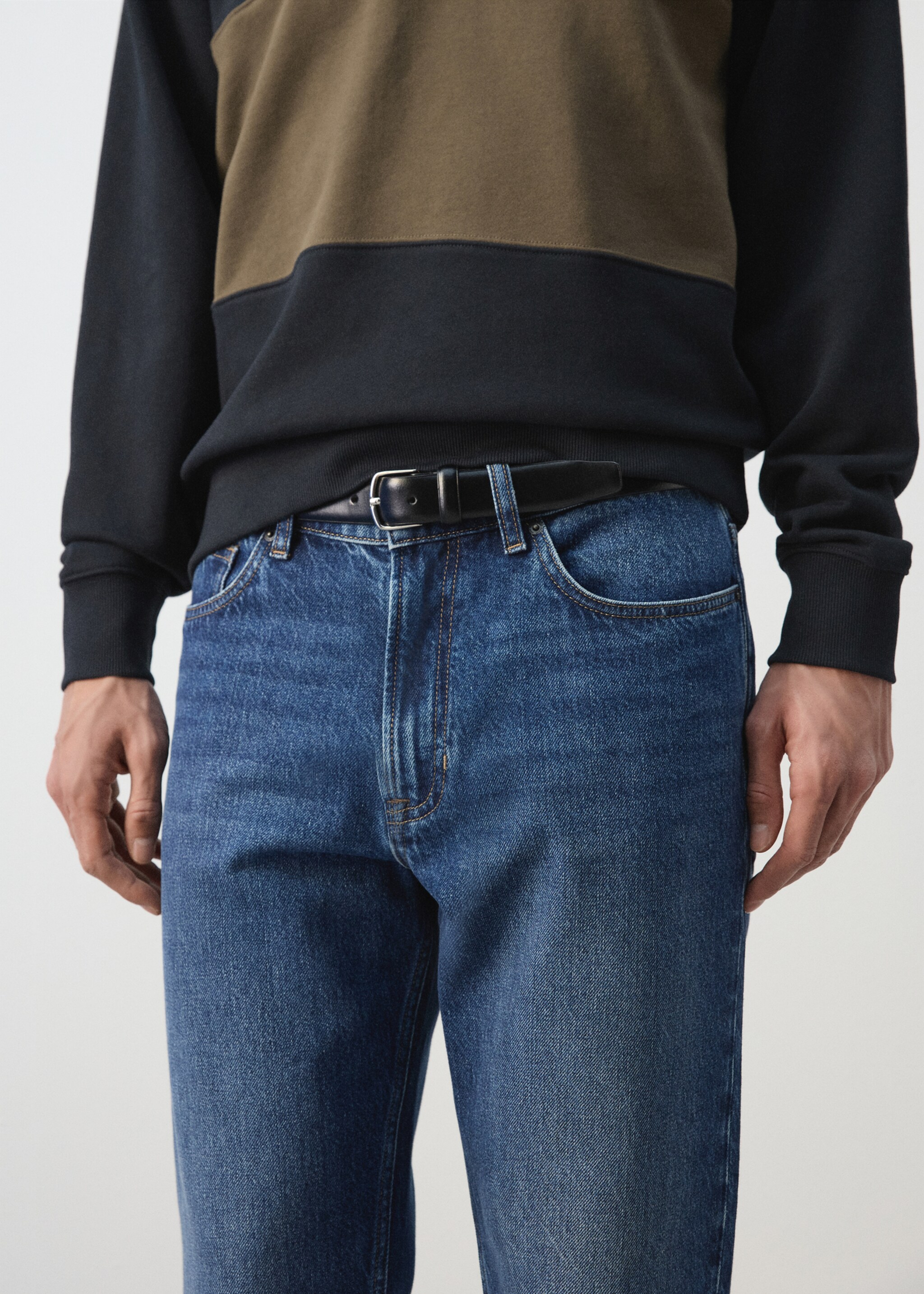 胡萝卜版型七分Sammy牛仔裤 - null, 深蓝色. Ref: 27074426-01.