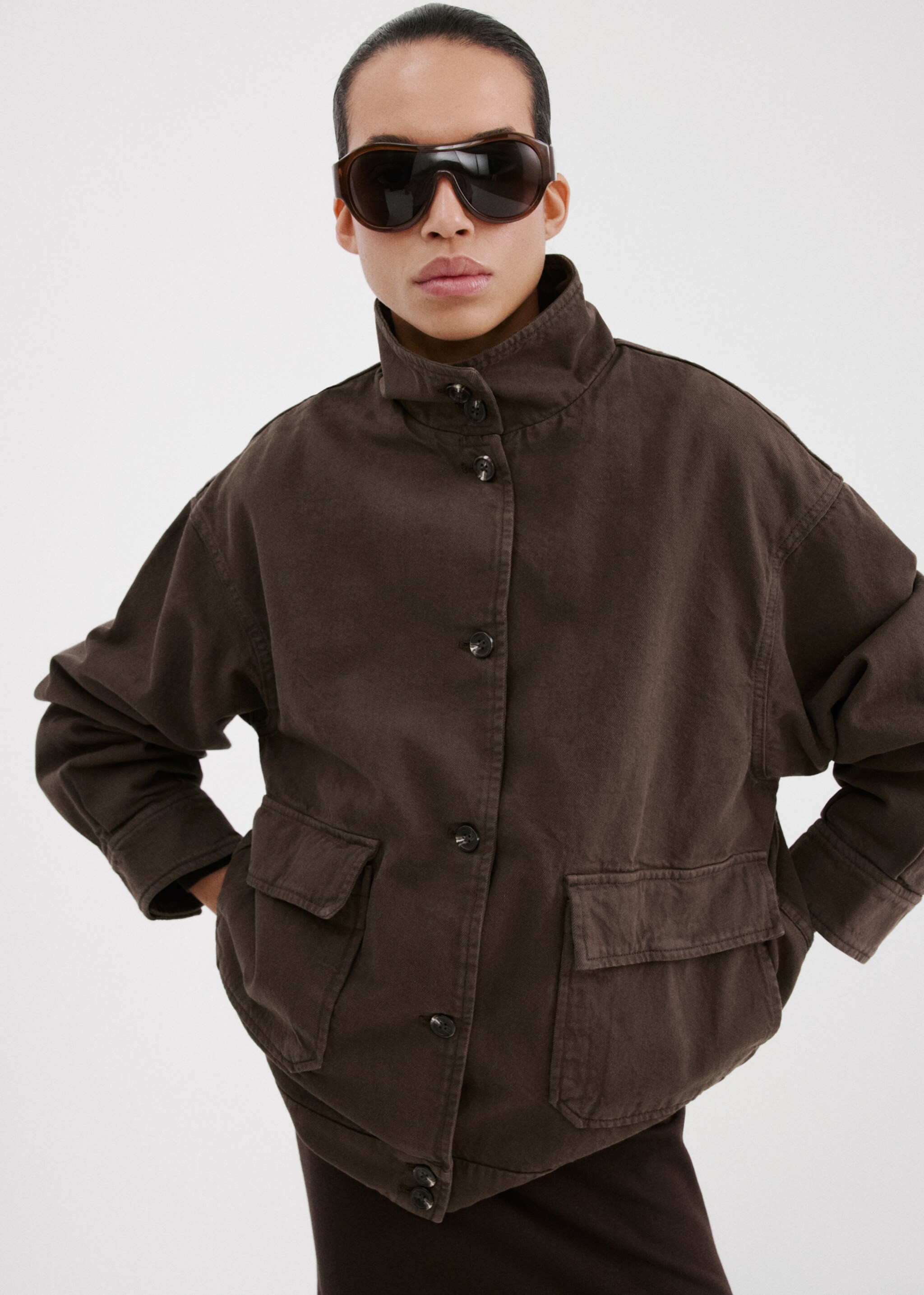 Oversize cepli denim parka — photo 2