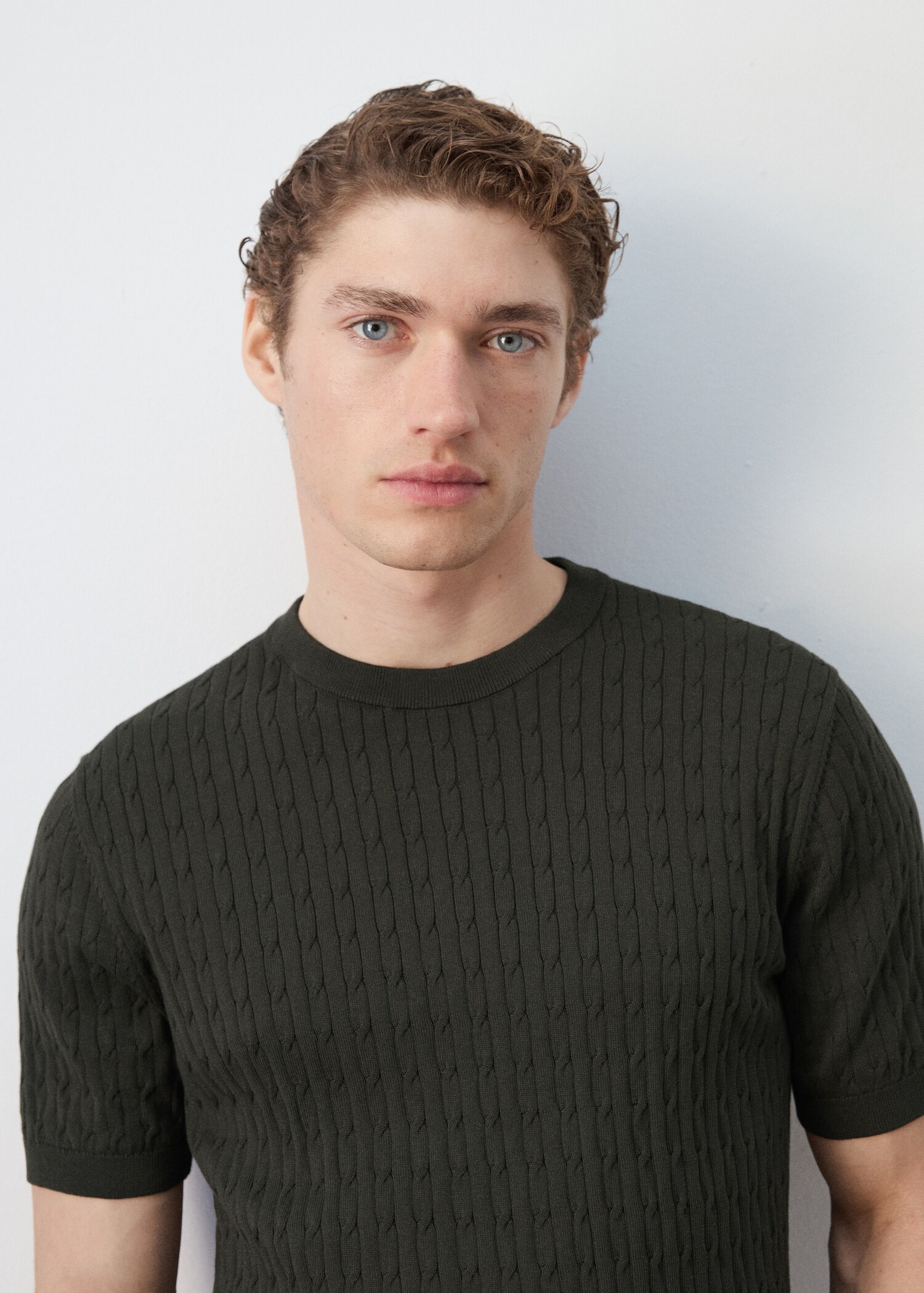 T-shirt maille torsadée 100 % coton - Détail de l'article 1
