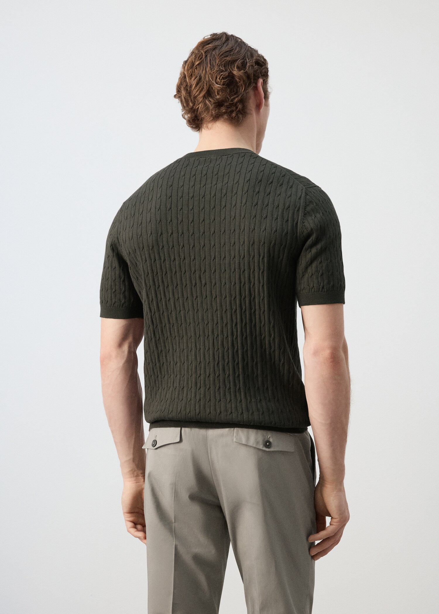 T-shirt maille torsadée 100 % coton - Verso de l’article