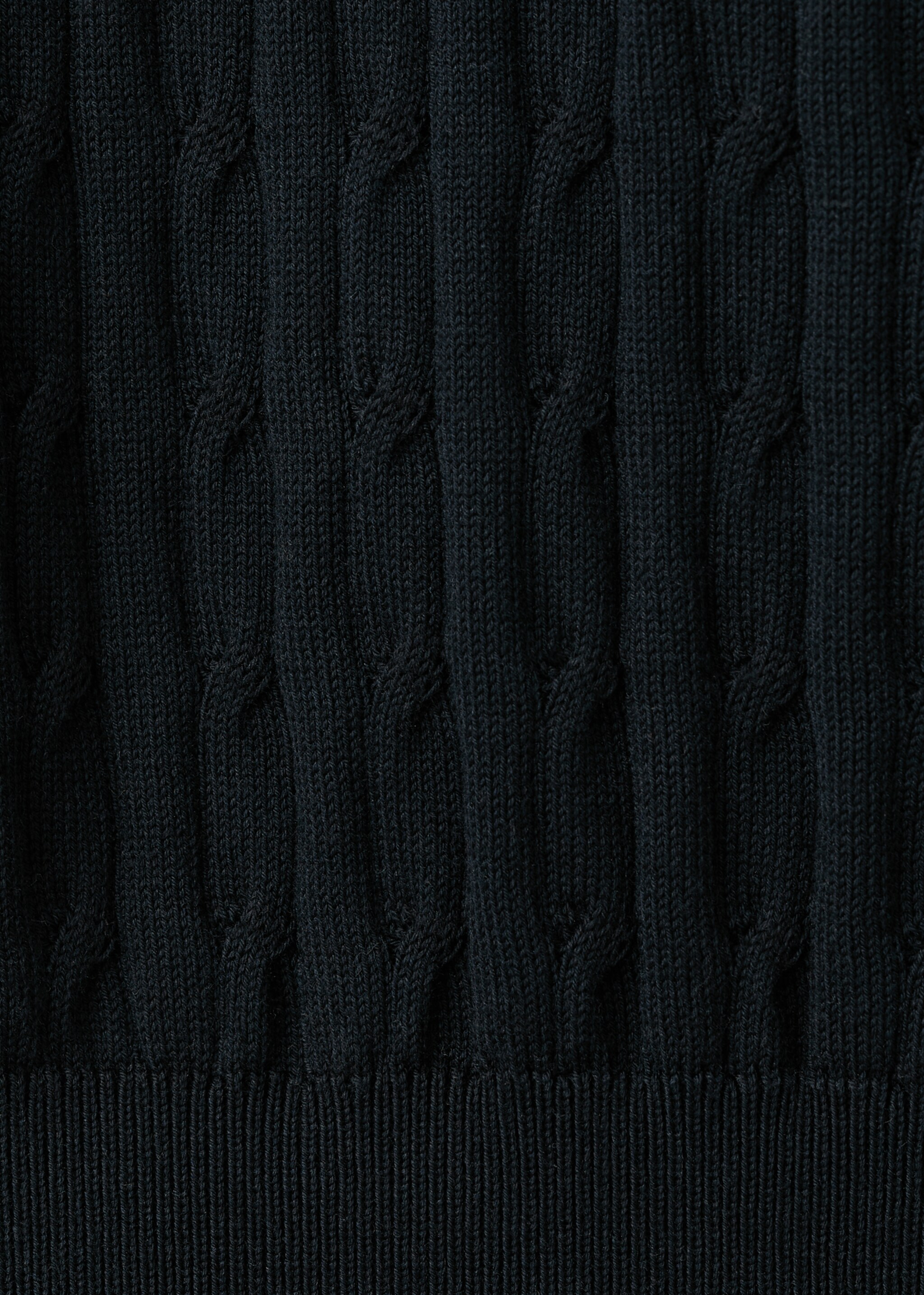 Cable knit T-shirt 100% cotton - Details of the article 0, Night Blue. Ref: 27075939-02.