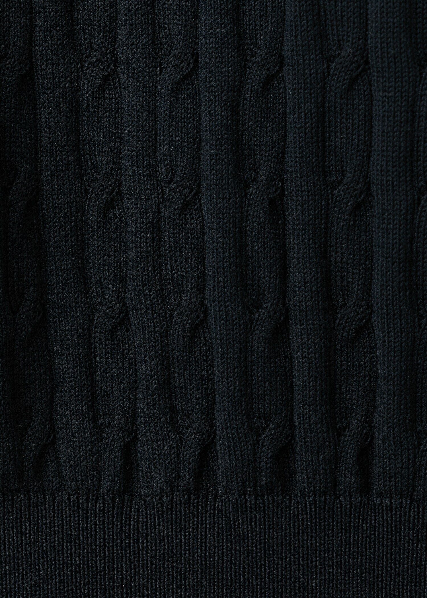 Cable knit T-shirt 100% cotton - Details of the article 0
