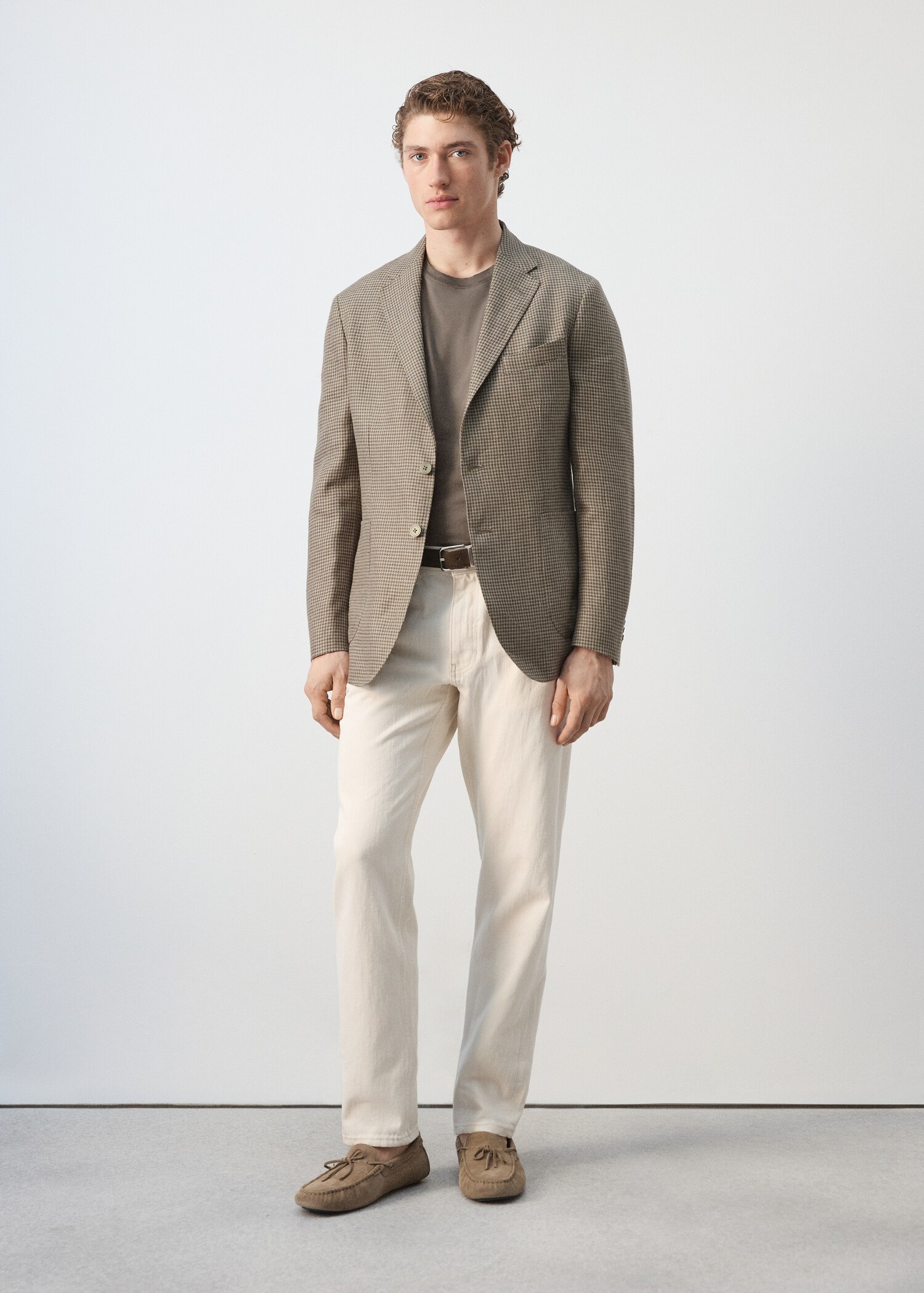 Veste 100 % lin poches plaquées - Plan général