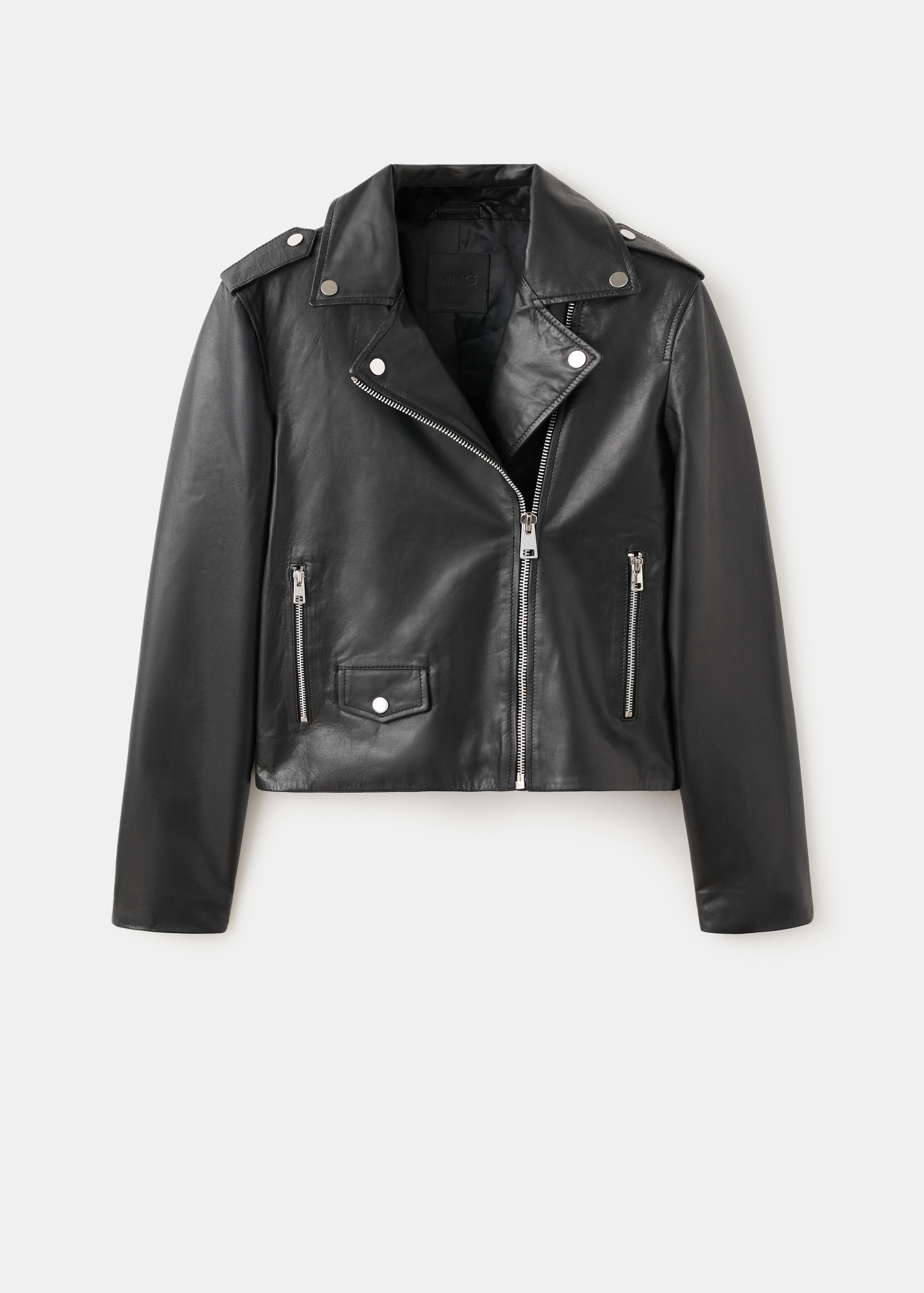 Leather biker jacket - Article without model