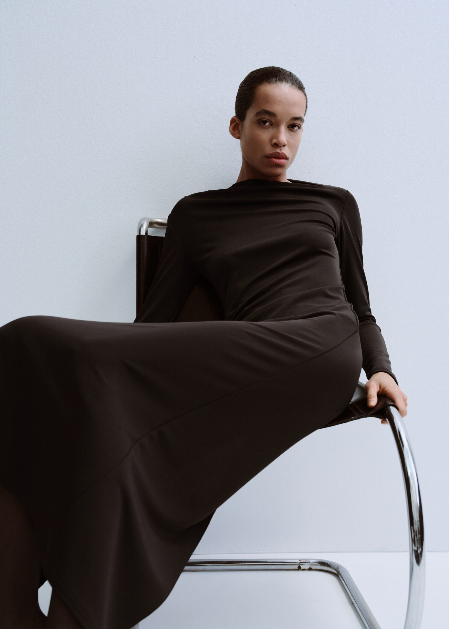 Robe col bateau froncée - Détail de l'article 2