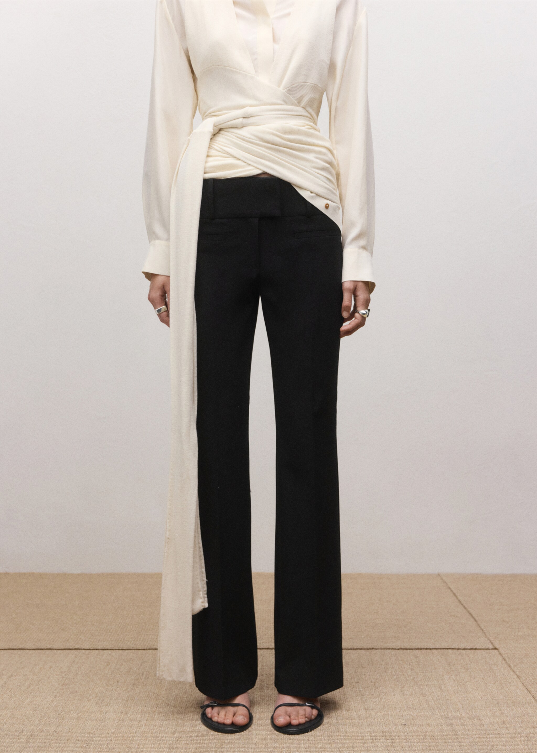 皮带环直筒裤 - null, 黑色. Ref: 27083342-02.