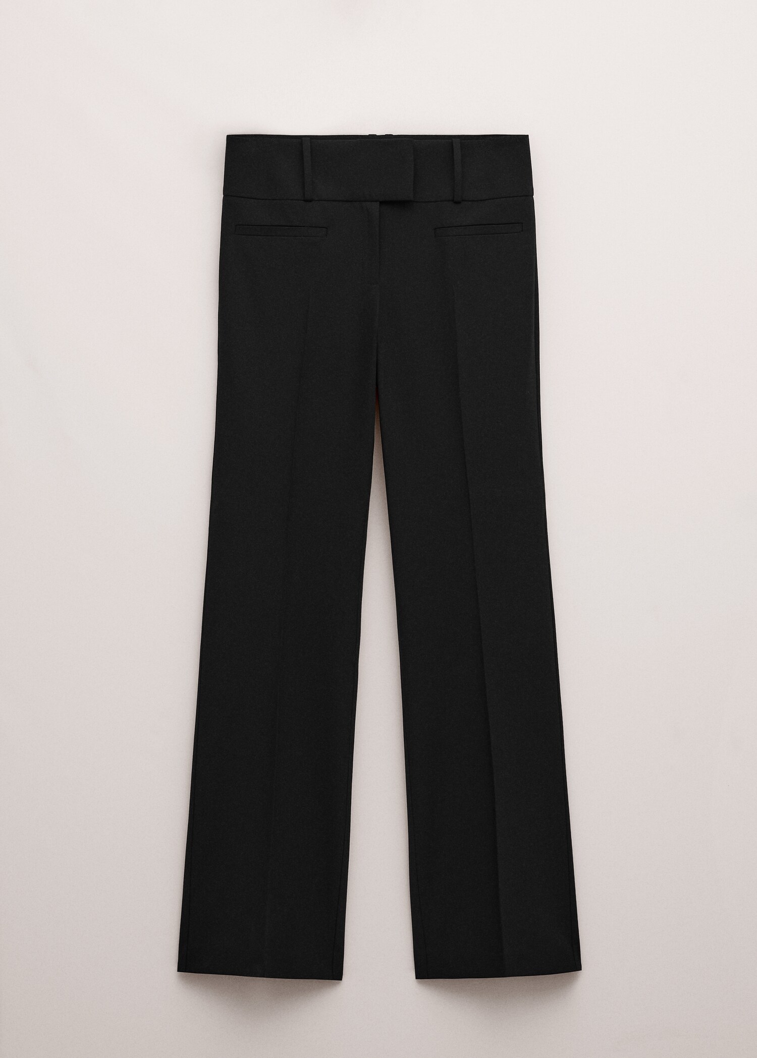 皮带环直筒裤 - null