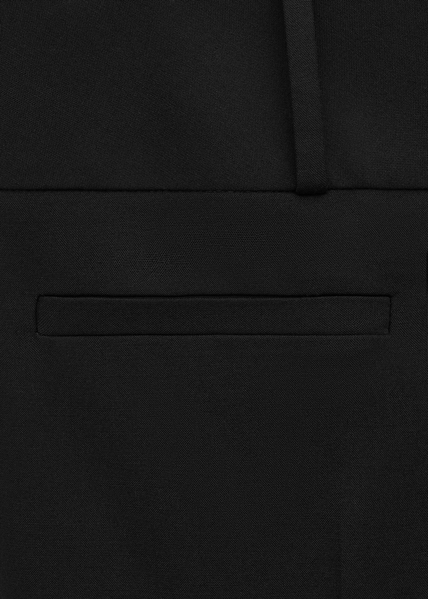 皮带环直筒裤 - null