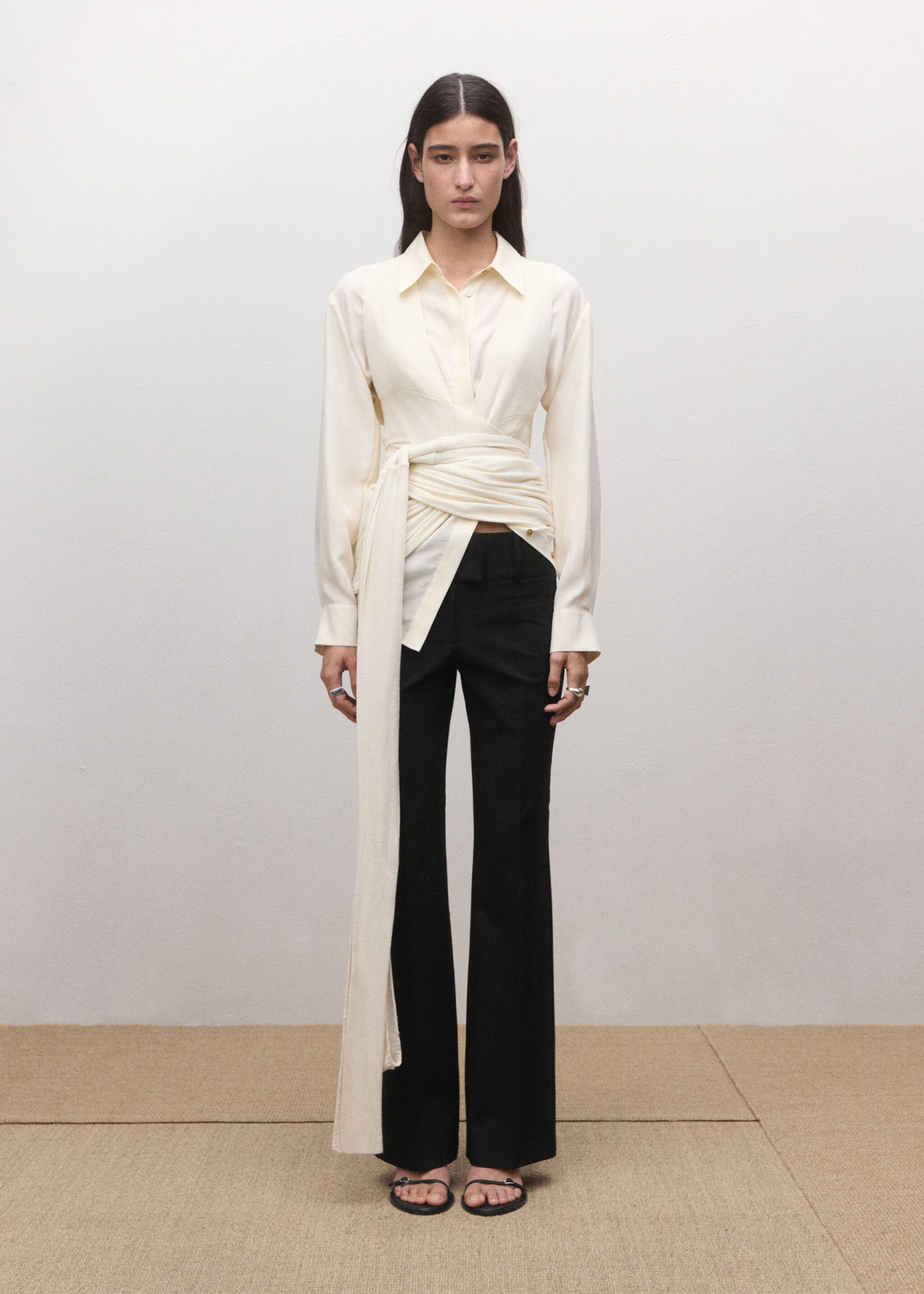 皮带环直筒裤 - null, 黑色. Ref: 27083342-02.