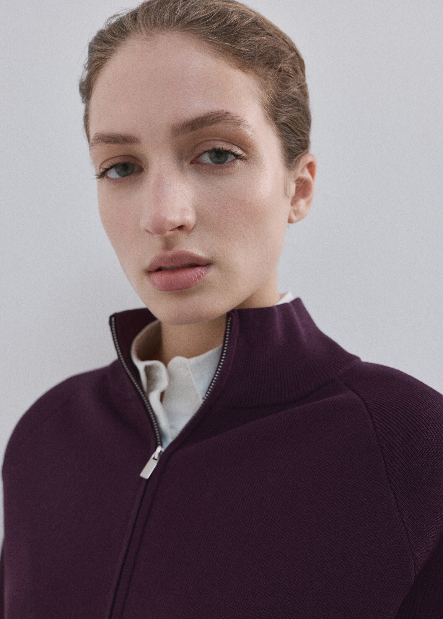 Contrast stripe zip cardigan - Details of the article 4