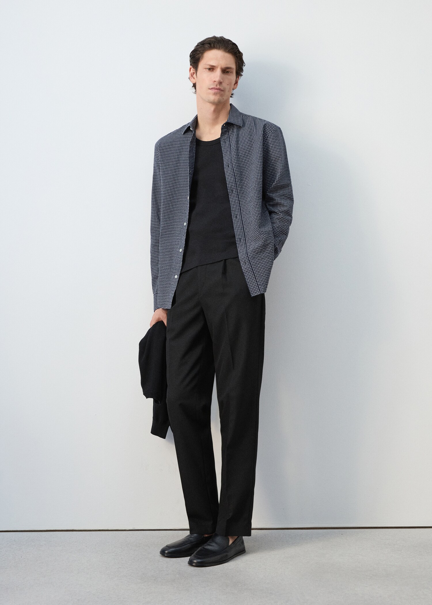 Regular fit check cotton shirt - General plane