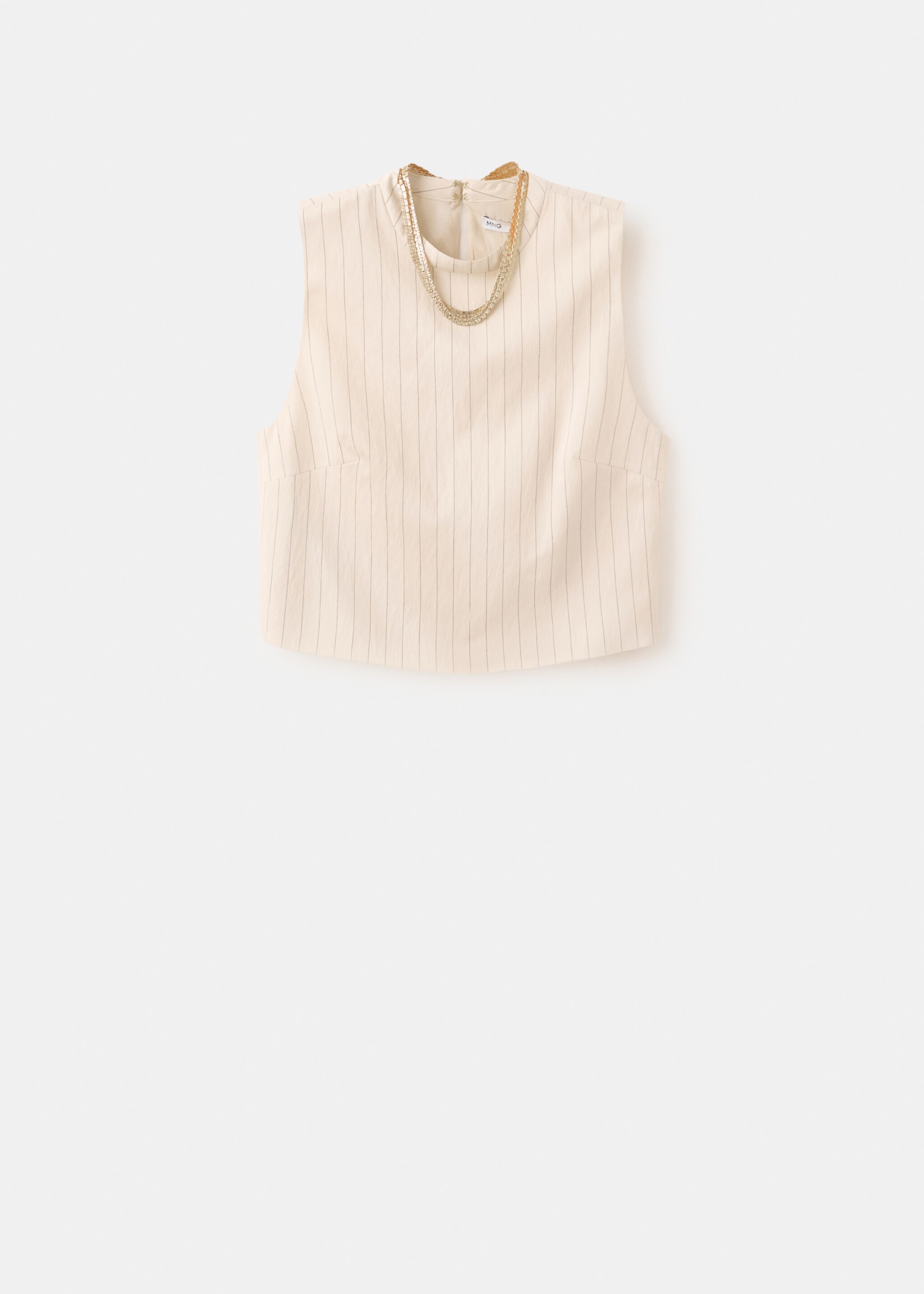 Chain detail top - Article without model, Off White. Ref: 27085826-01.