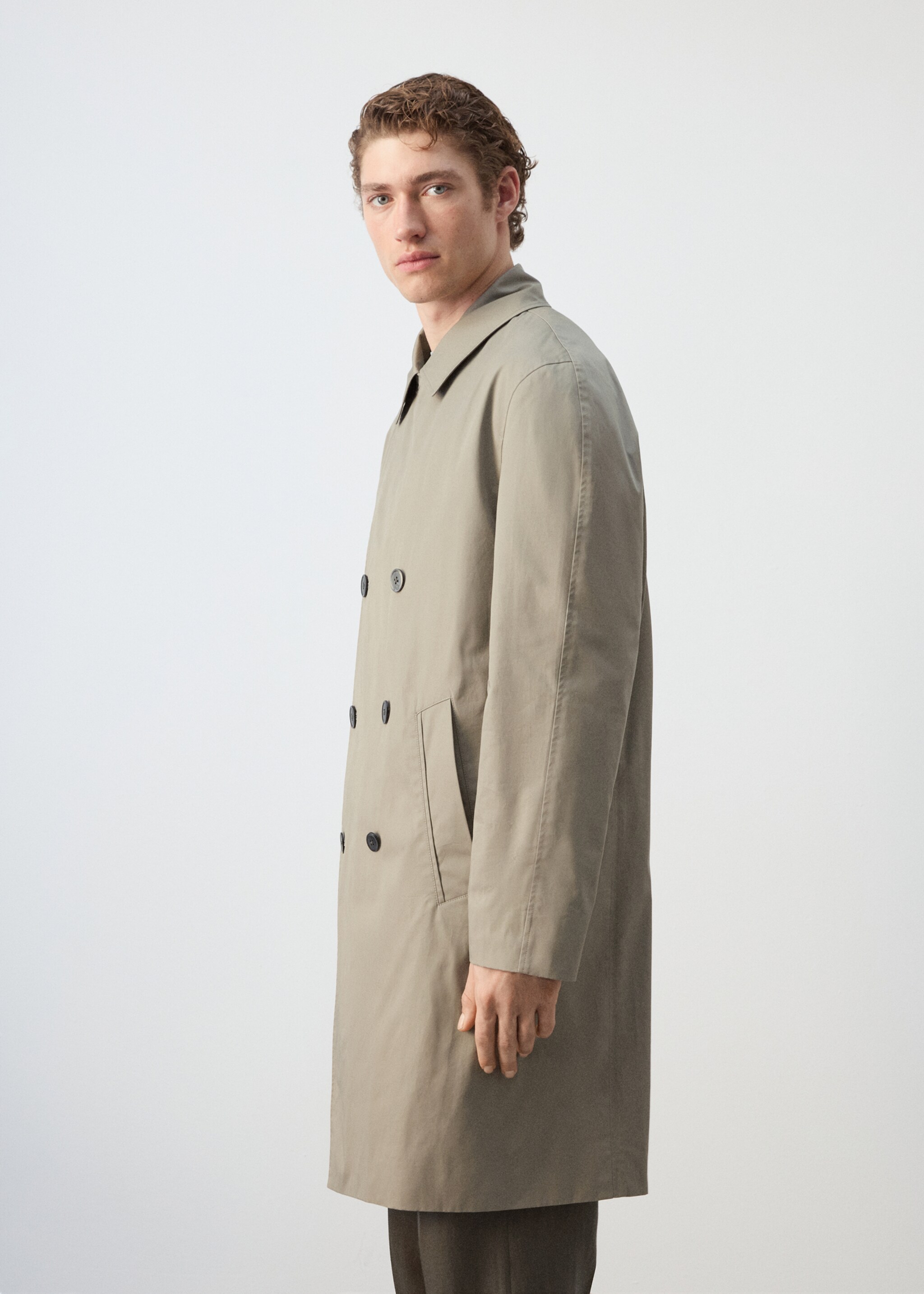 Trench 100 % coton regular-fit - Détail de l'article 2, Marron moyen. Ref: 27085927-01.