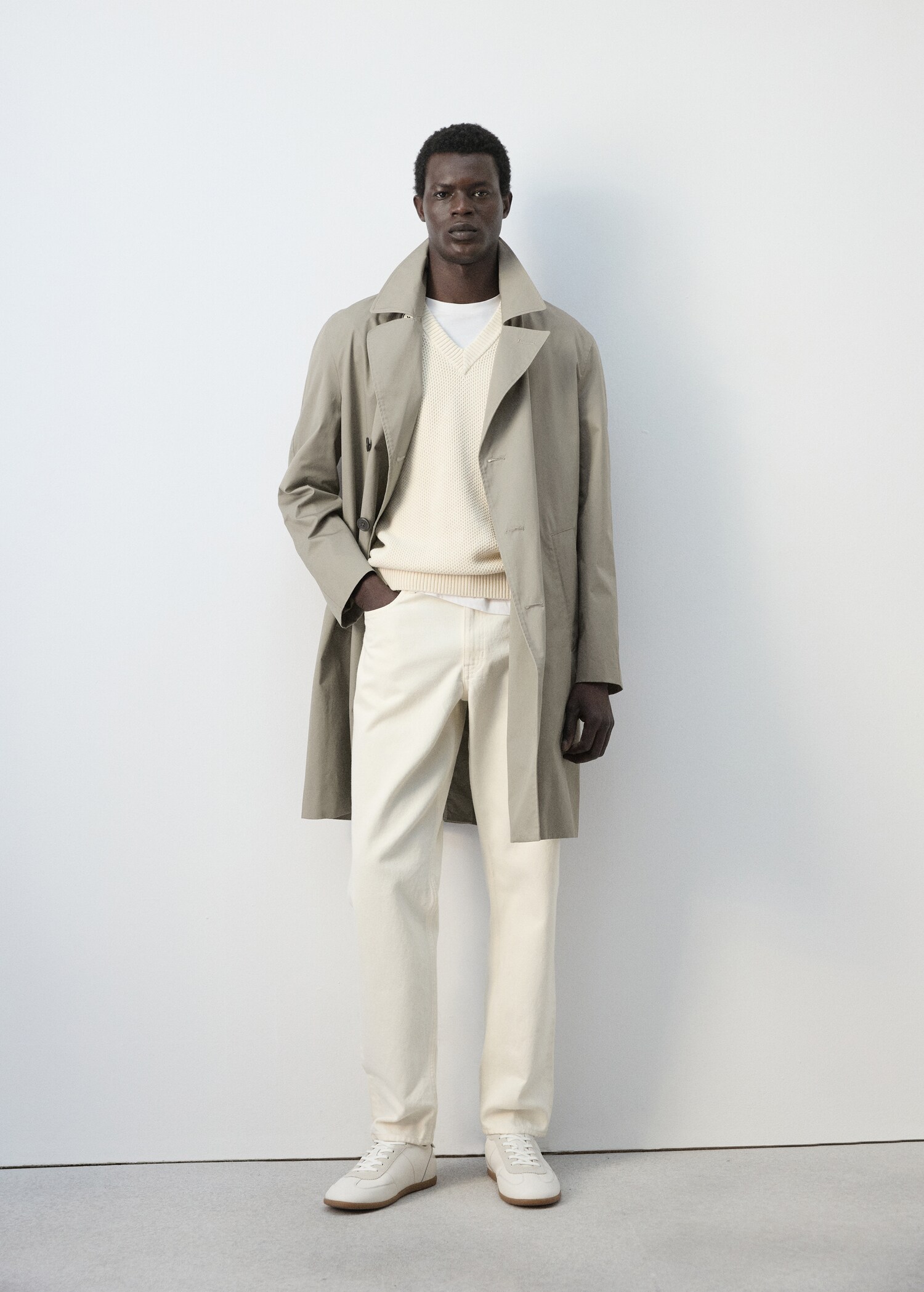 100% cotton gabardine regular fit - General plane