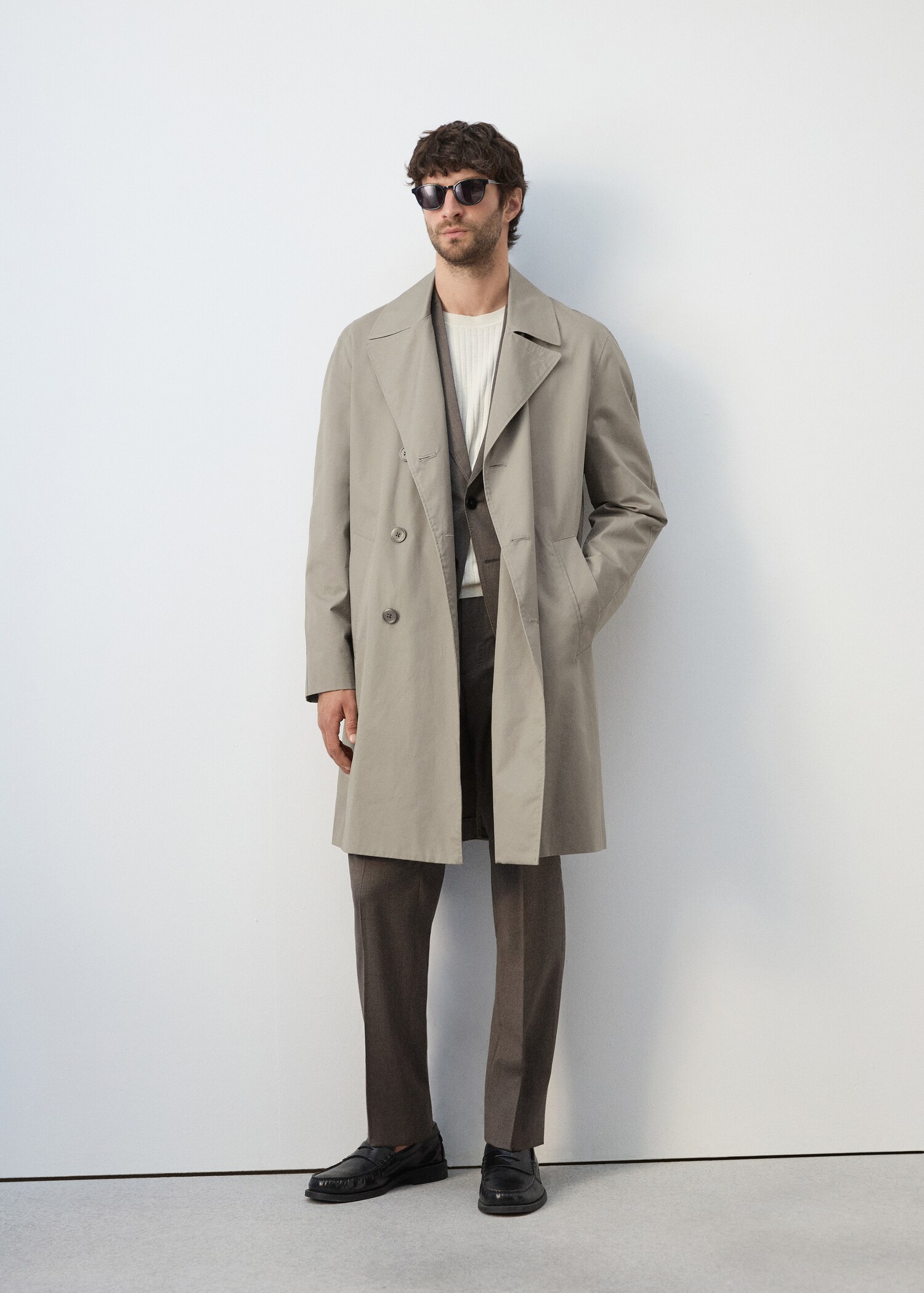 Gabardina algodón 100% regular fit - Plano general