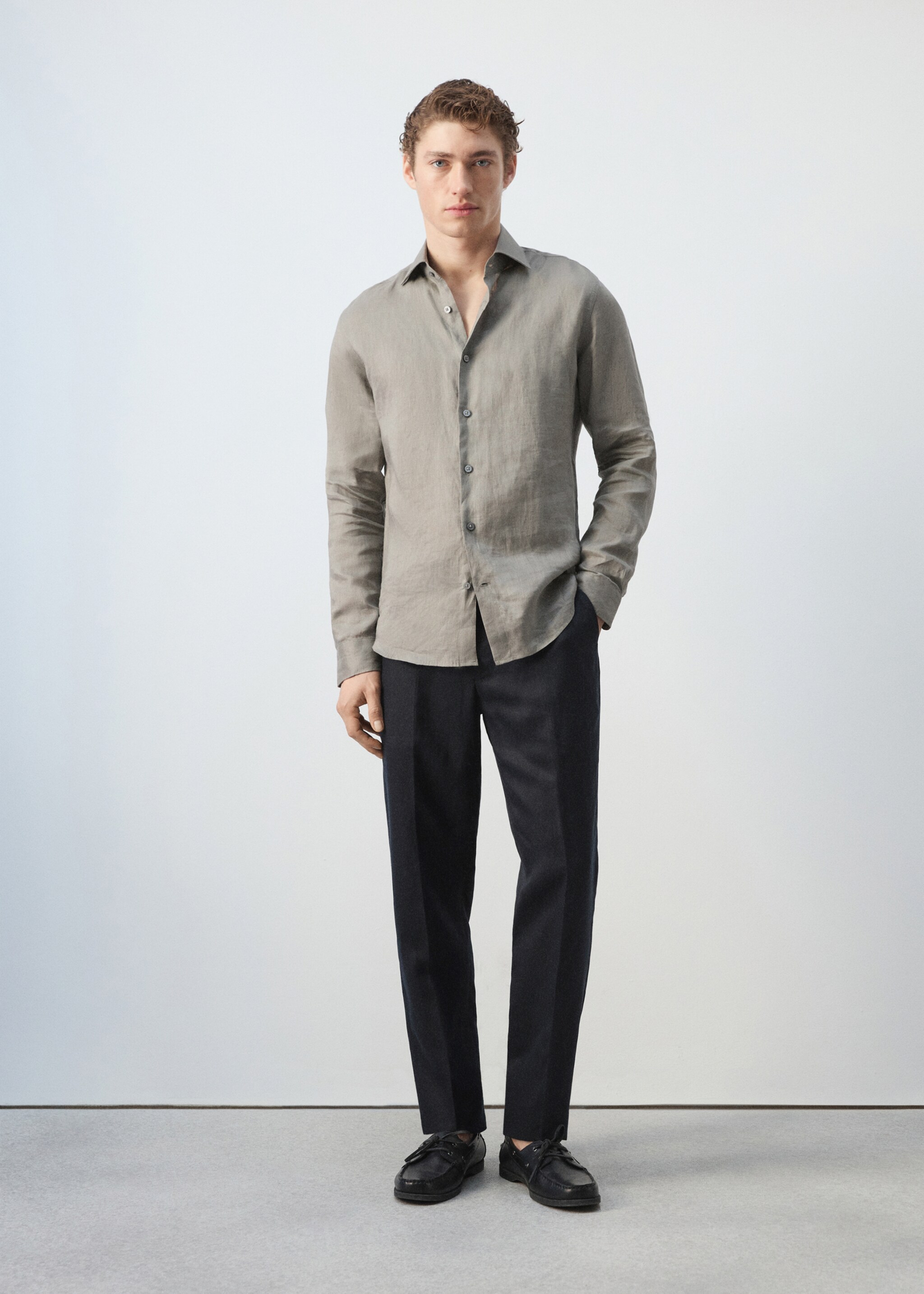 Slim-Fit-Anzughose Amalfi - Allgemeine Ansicht, Marineblau. Ref: 27085930-03.