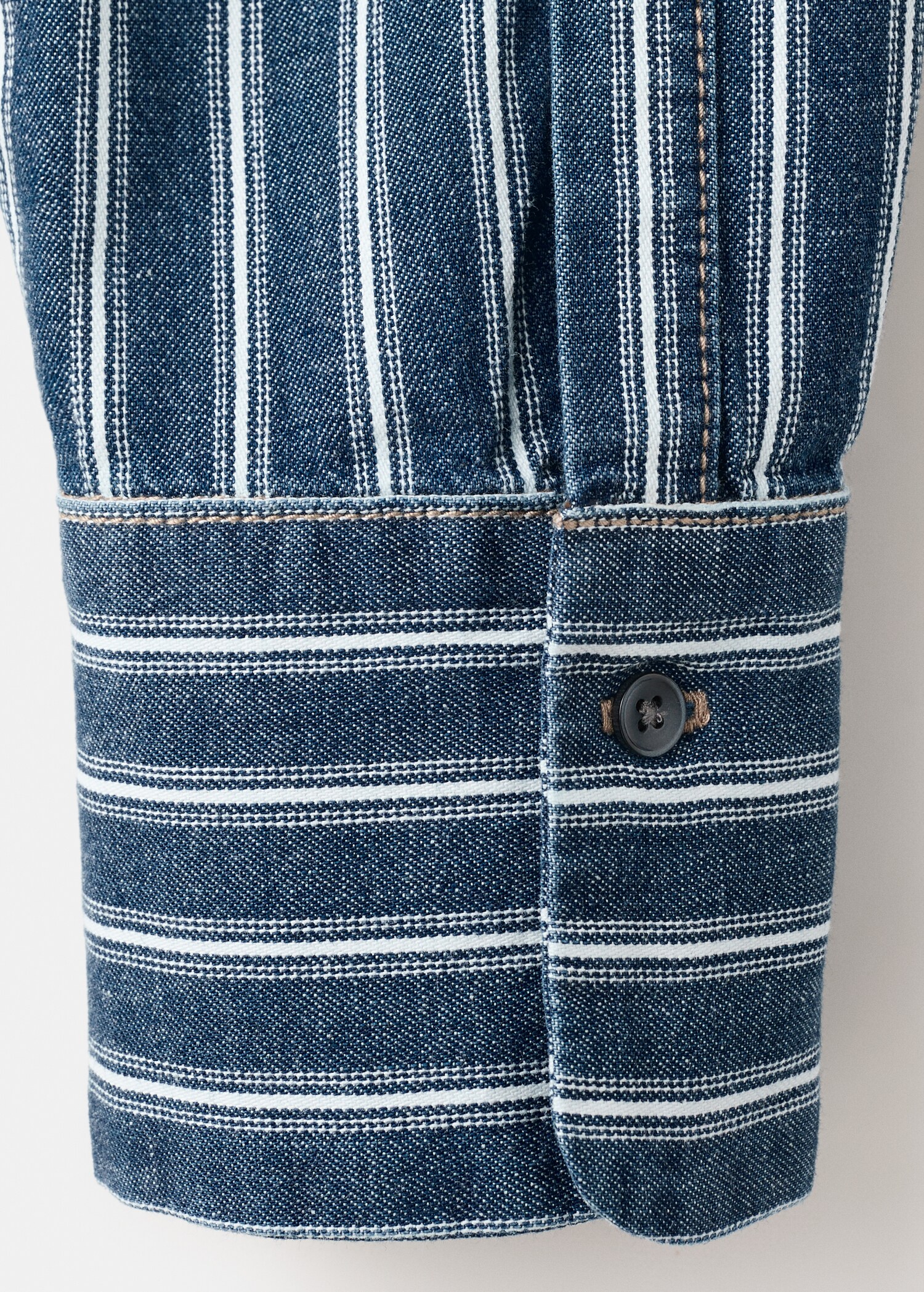 Striped denim shirt - Details of the article 0