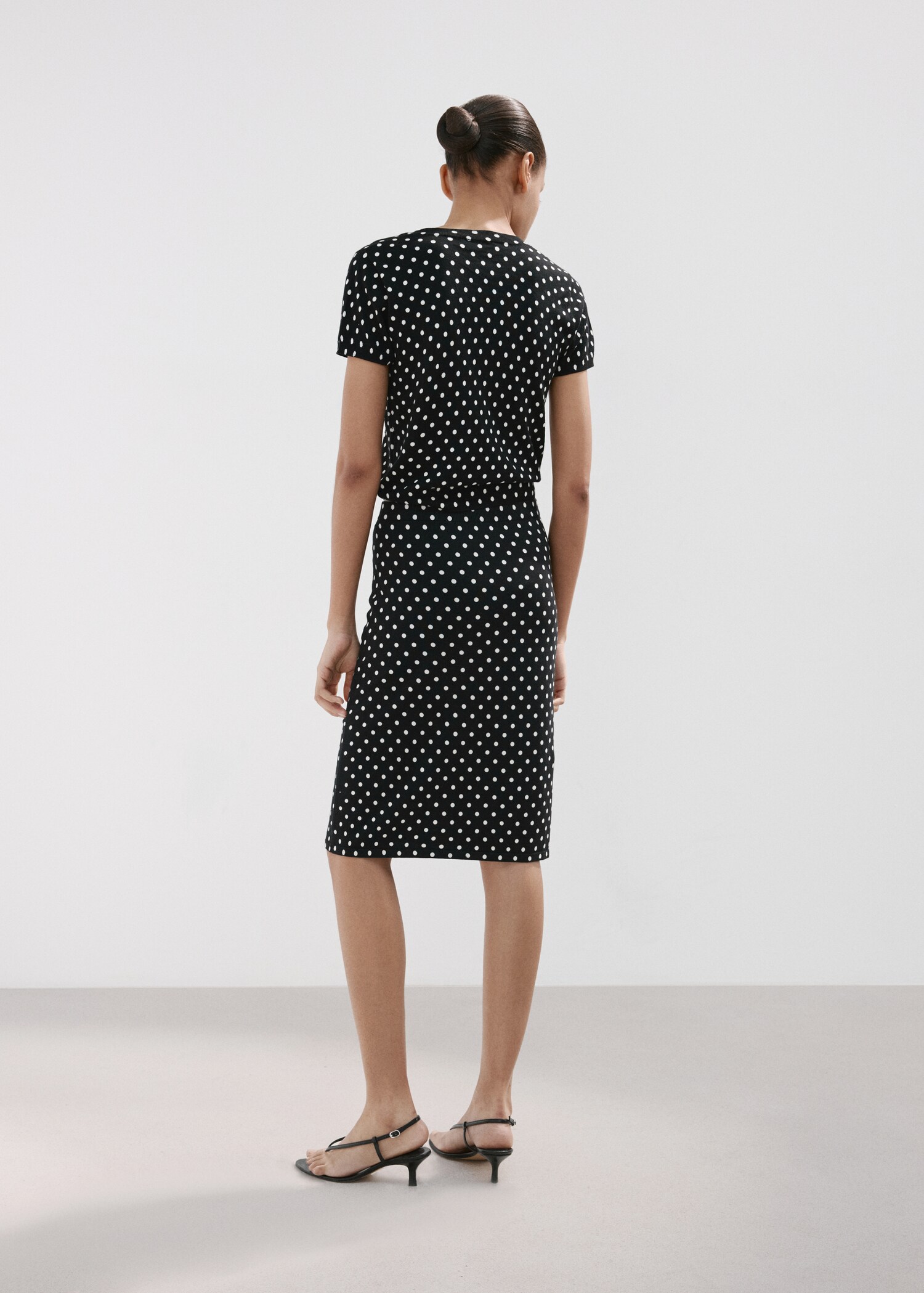 Polka dots midi skirt - Reverse of the article