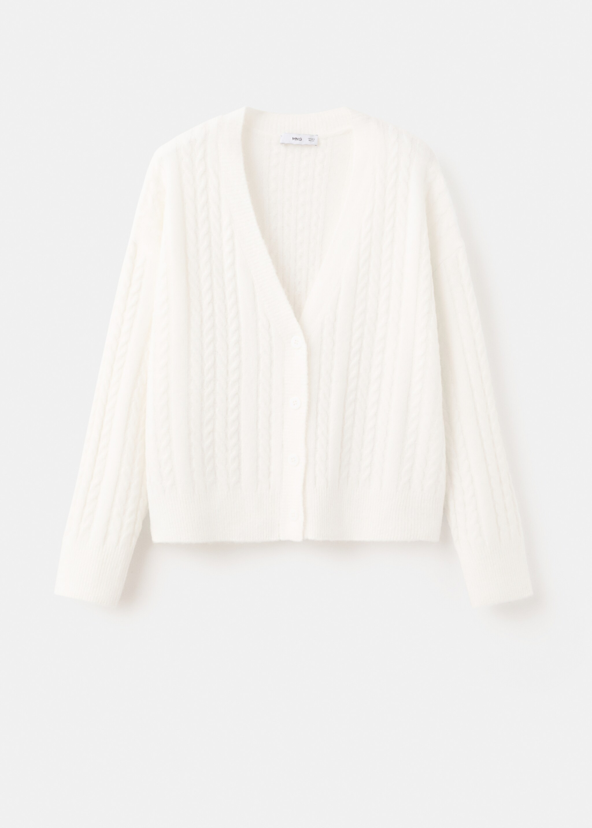 Cárdigan punto trenzado - Artículo sin modelo, Crudo. Ref: 27091215-01.
