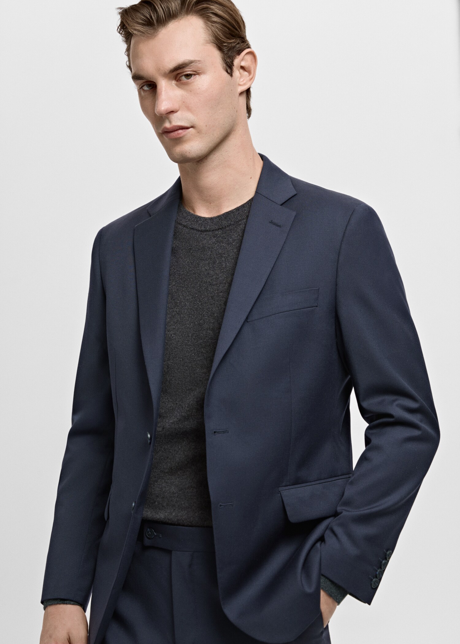 Turin 100% virgin wool suit jacket - Details of the article 4