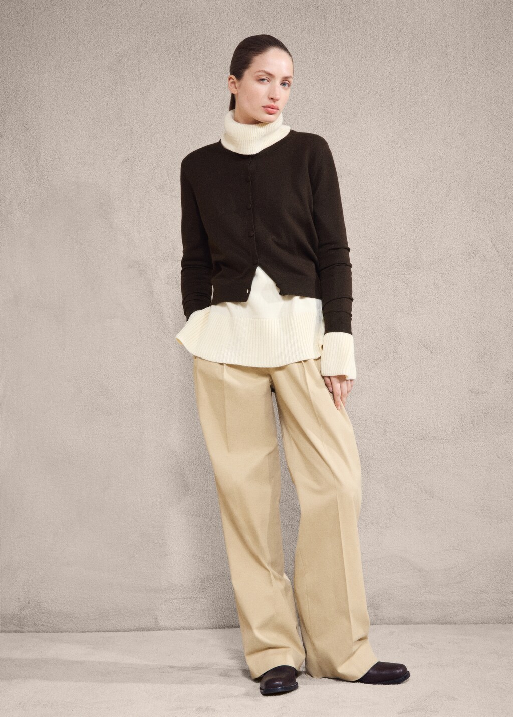 Knitted button cardigan