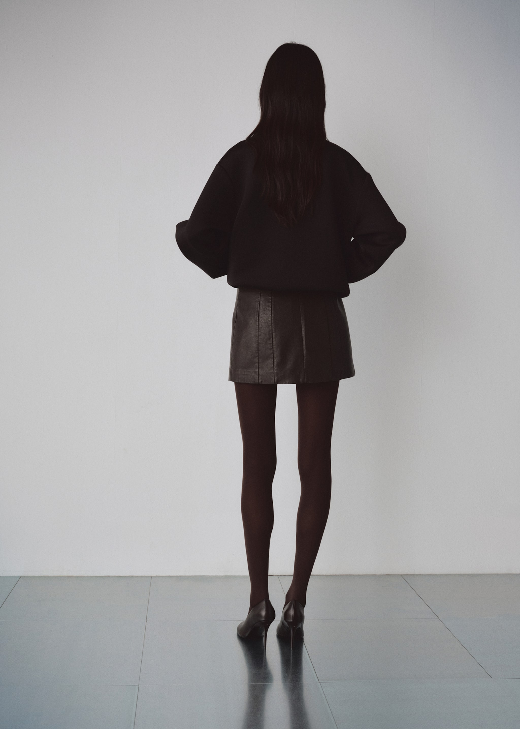 Oversized bomberjack - Achterkant van het artikel, Zwart. Ref: 27093342-01.