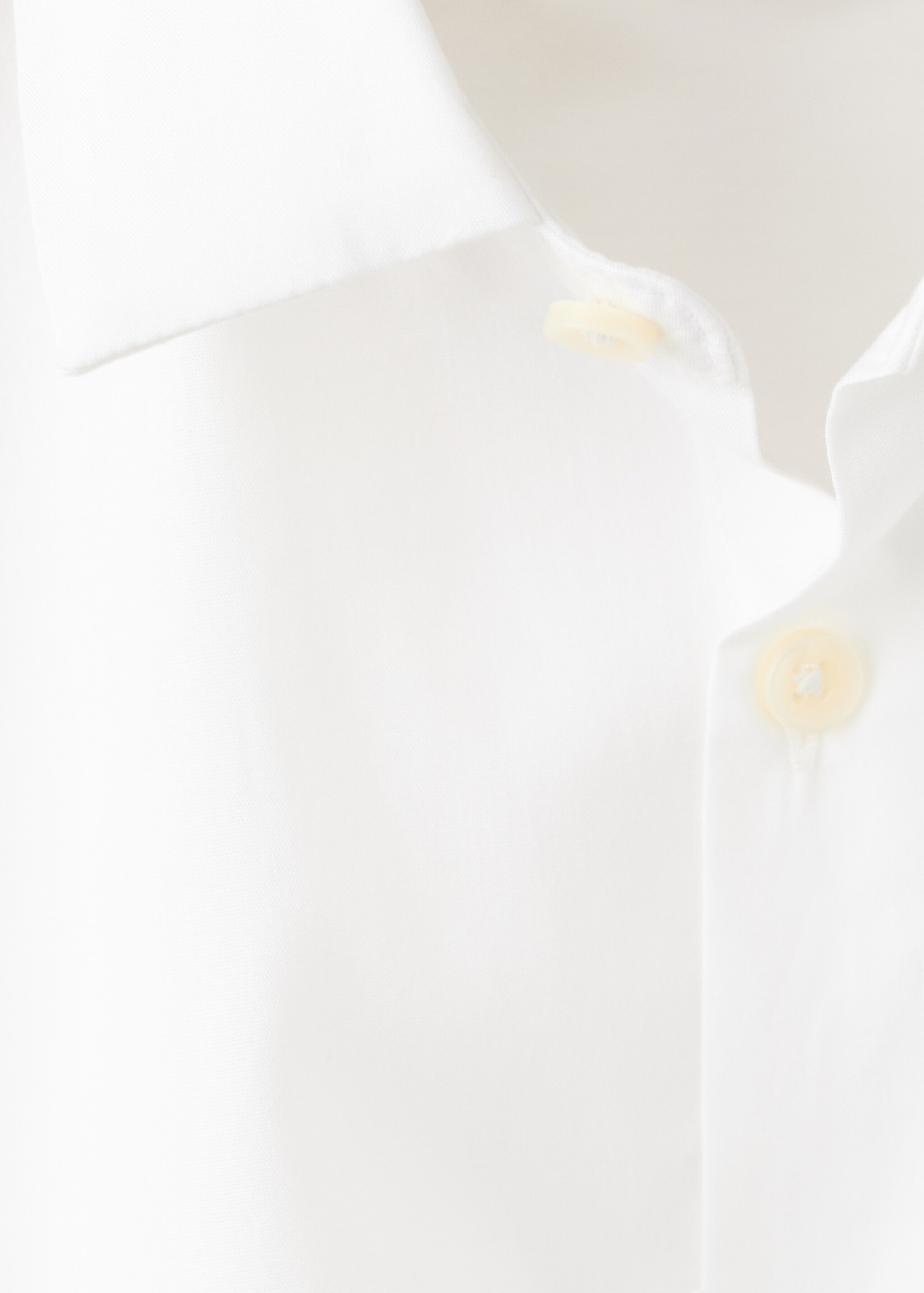Cotton shirt - Details of the article 8, White. Ref: 27093724-01.