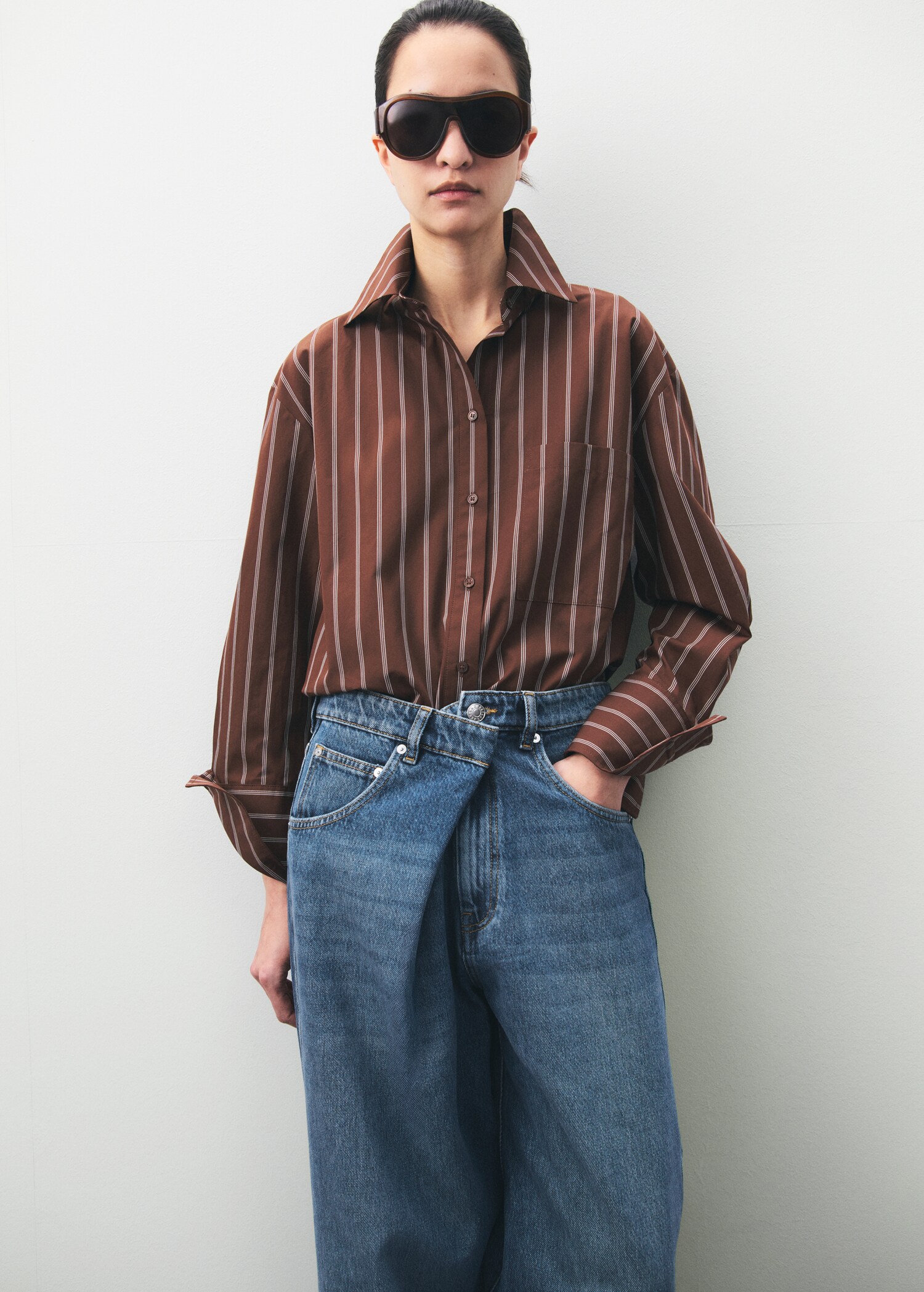 Mid-rise balloon jeans - Medium plane