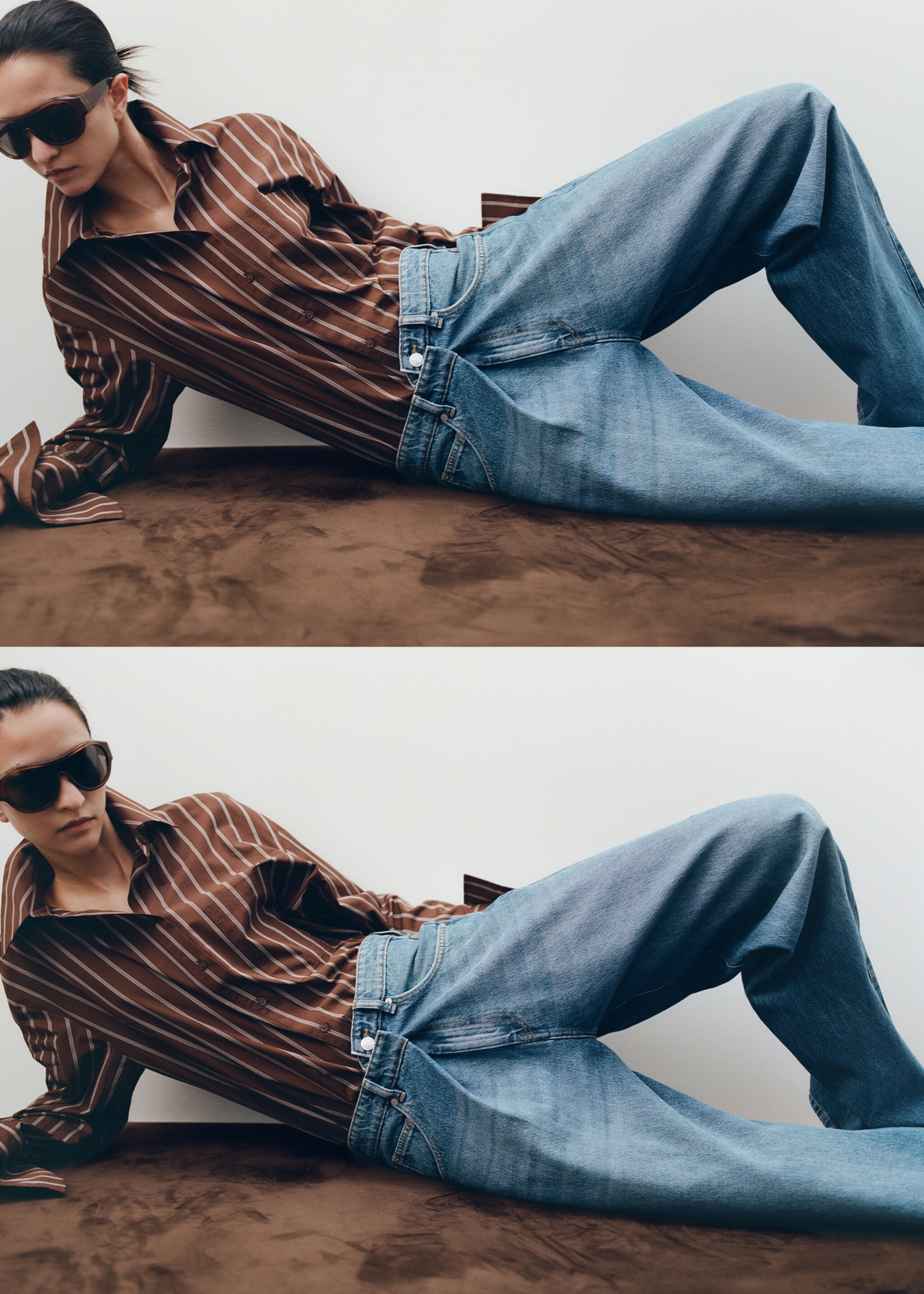 Mid-rise balloon jeans - Details of the article 2, Medium Blue. Ref: 27094094-01.