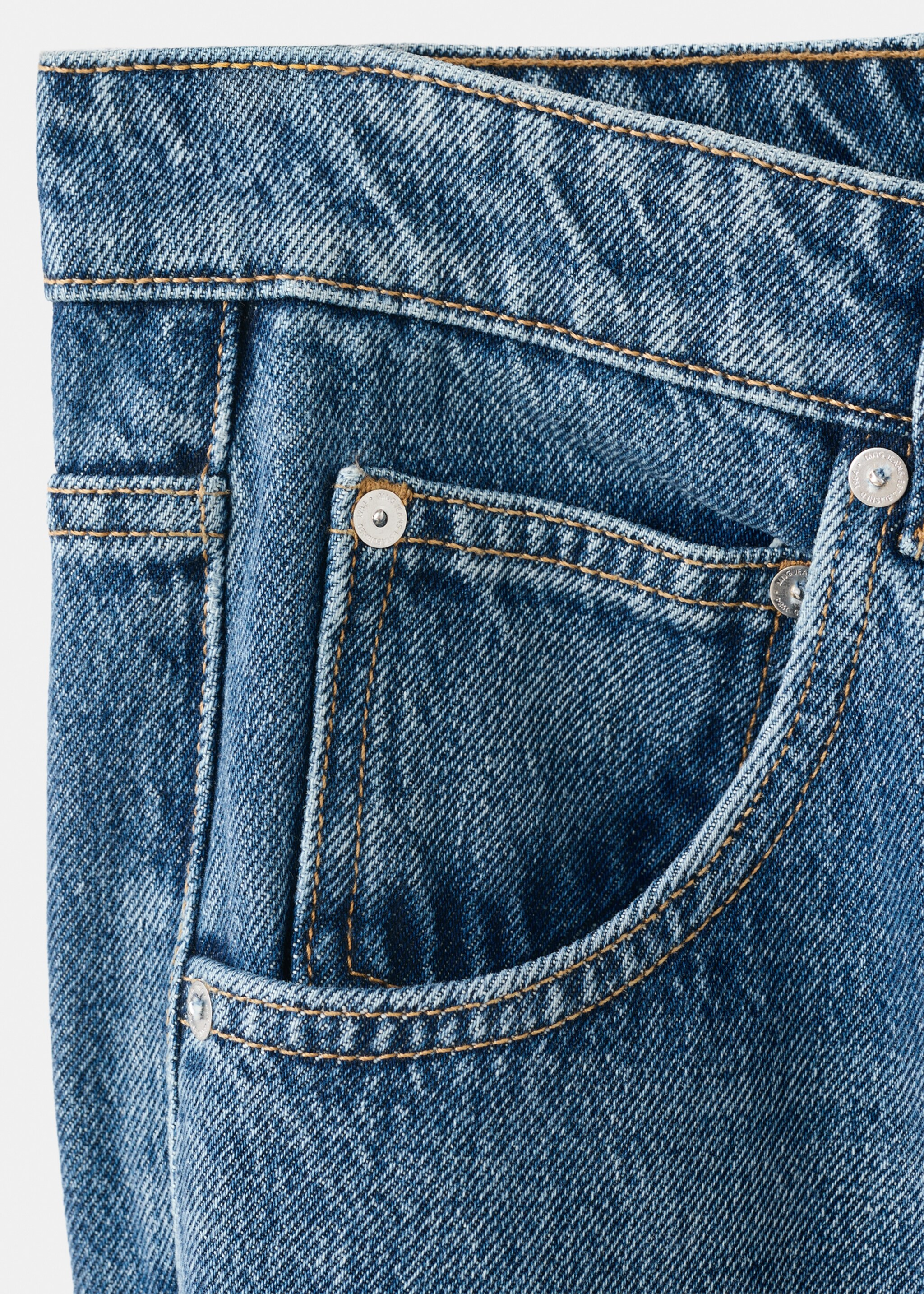 Jean balloon taille normale - Détail de l'article 8, Bleu moyen. Ref: 27094094-01.