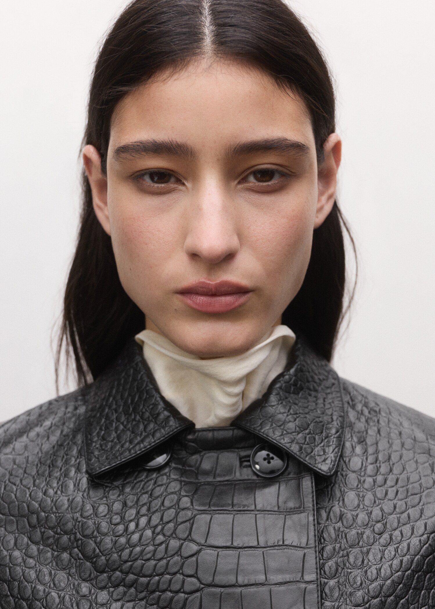 100% leather double-breasted jacket - Details of the article 1