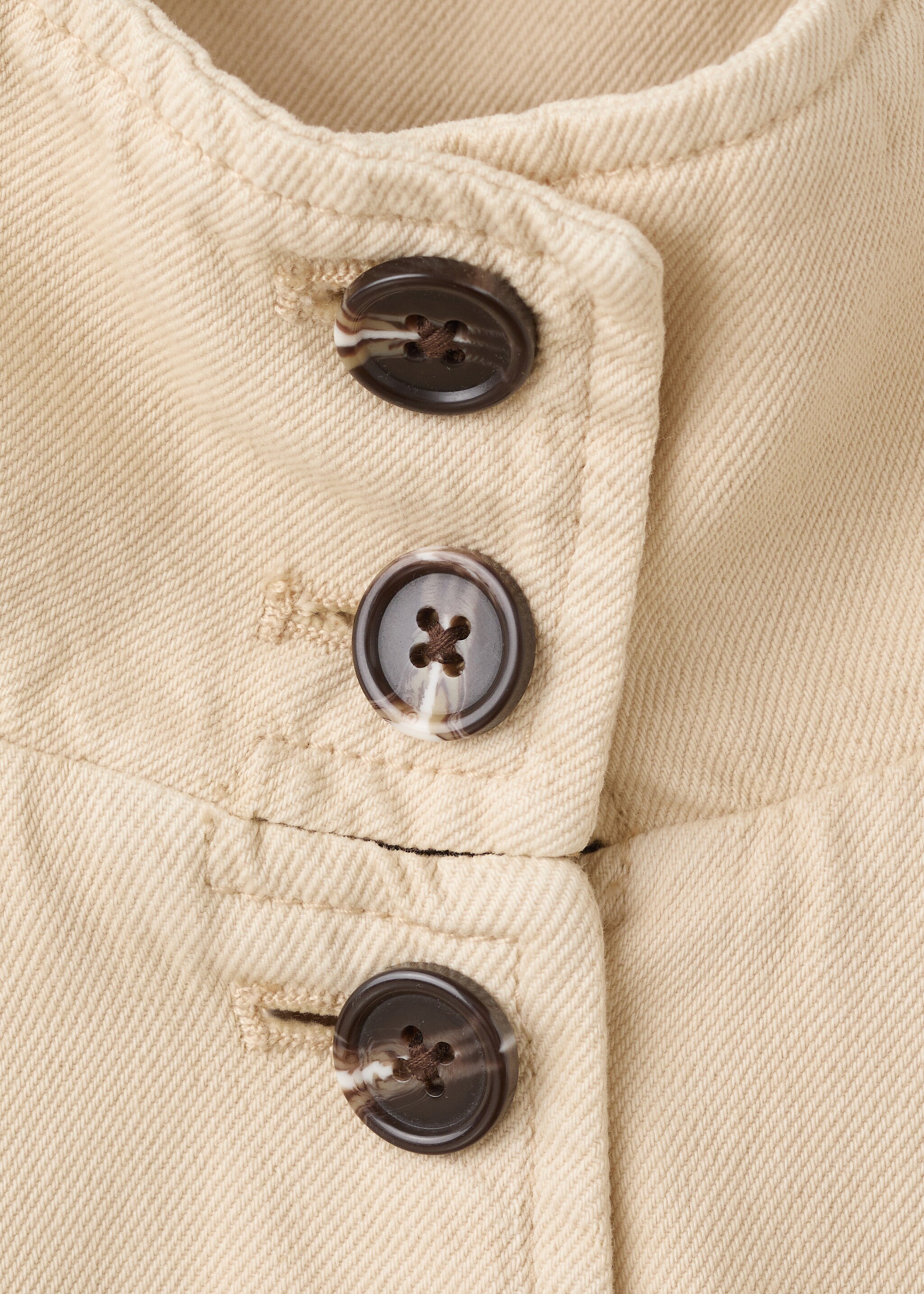 Parka en jean col montant - Détail de l'article 0, Vanille. Ref: 27095817-01.