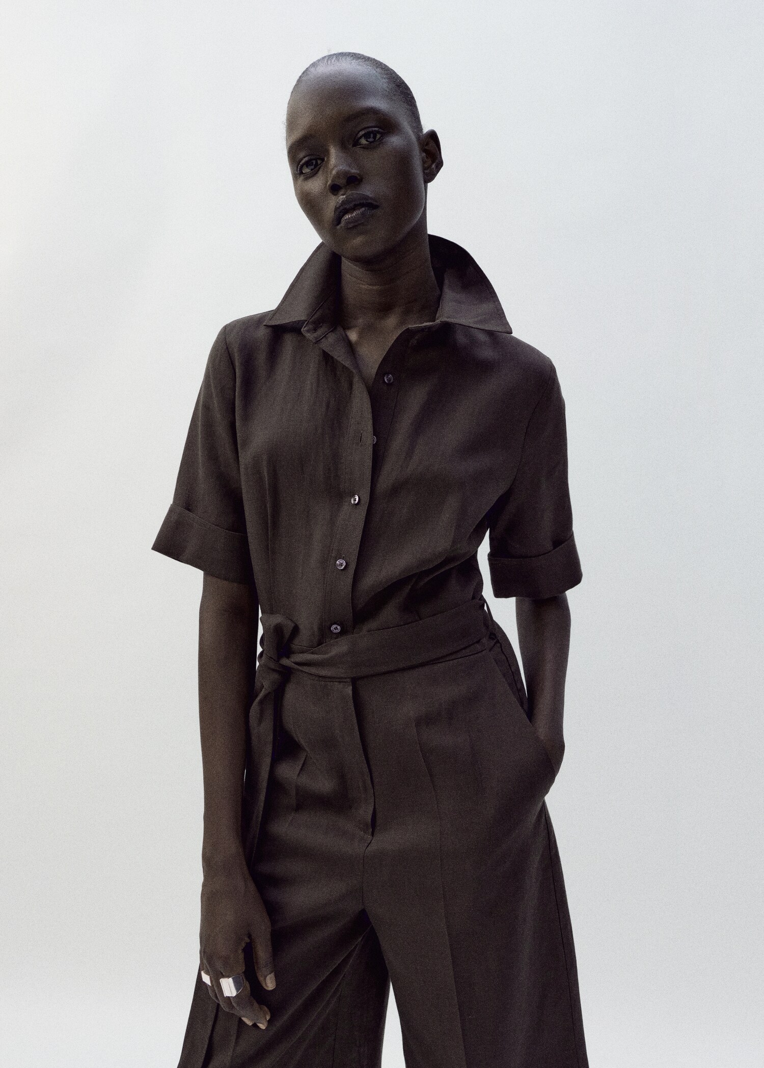 Lyocell shirt jumpsuit - Medium plane