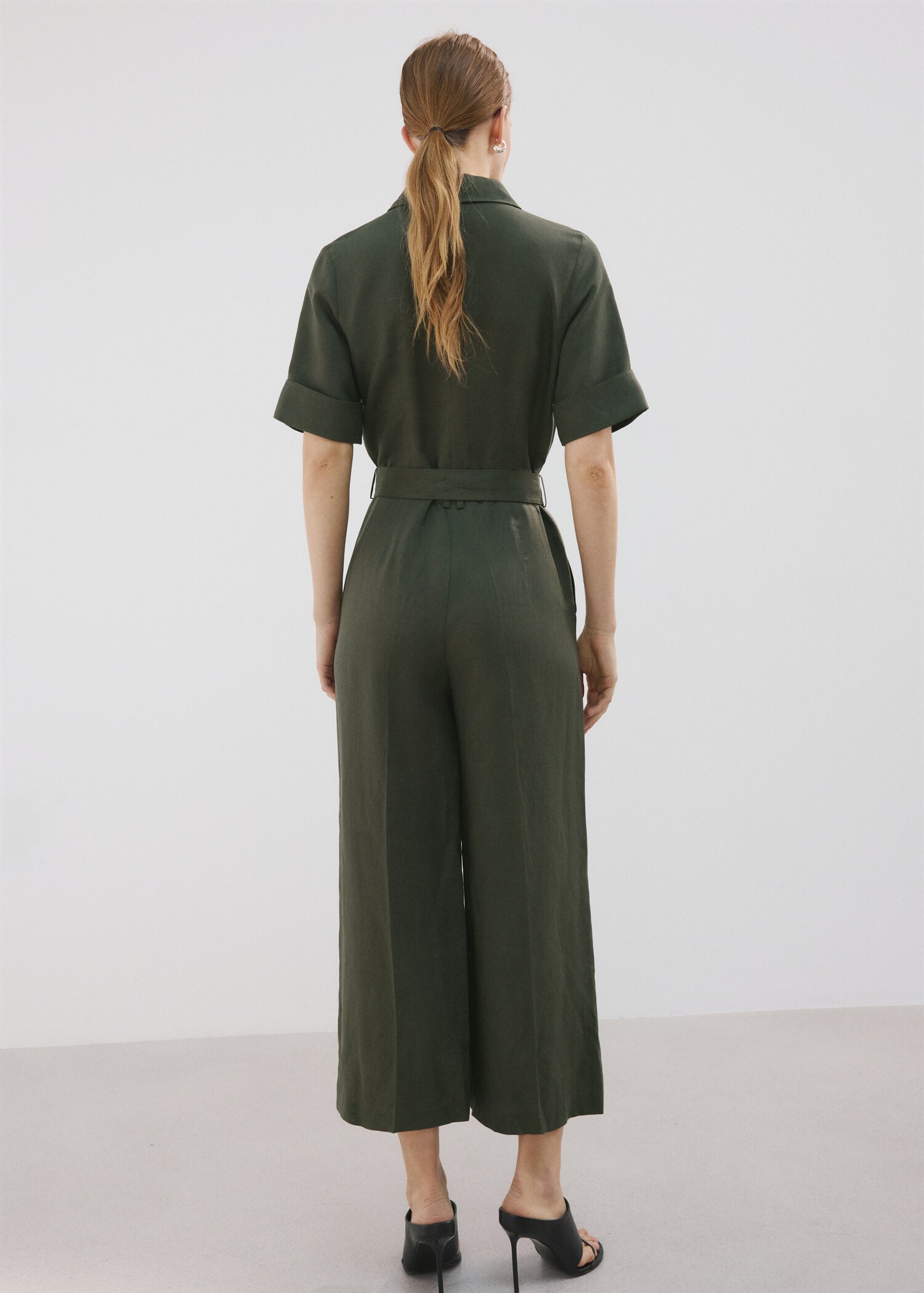 Lyocell shirt jumpsuit - Reverse of the article