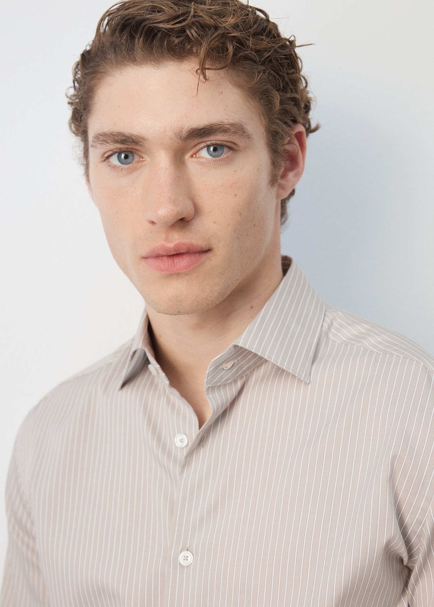 Chemise slim fit coton rayée - Détail de l'article 1