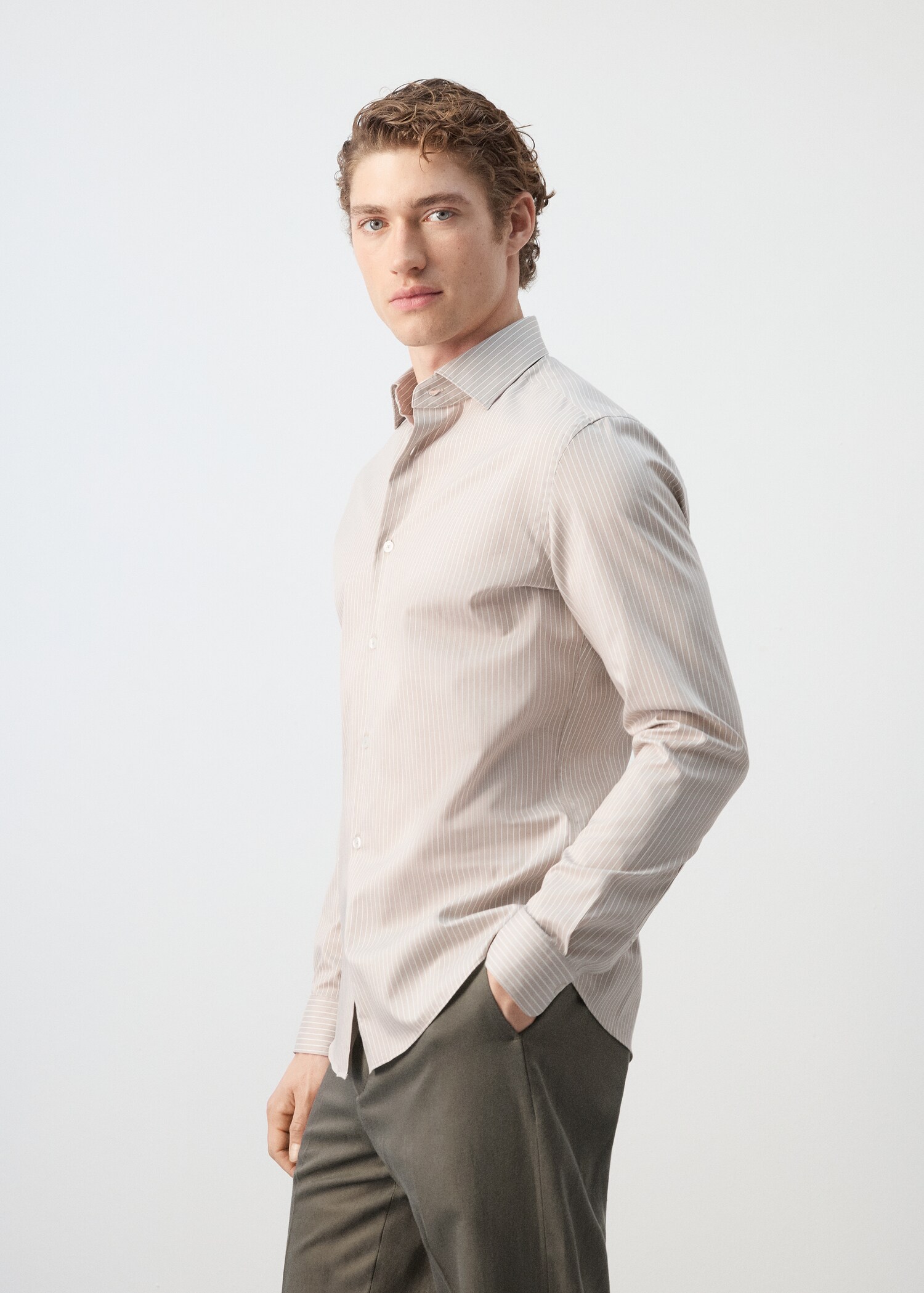 Chemise slim fit coton rayée - Détail de l'article 2