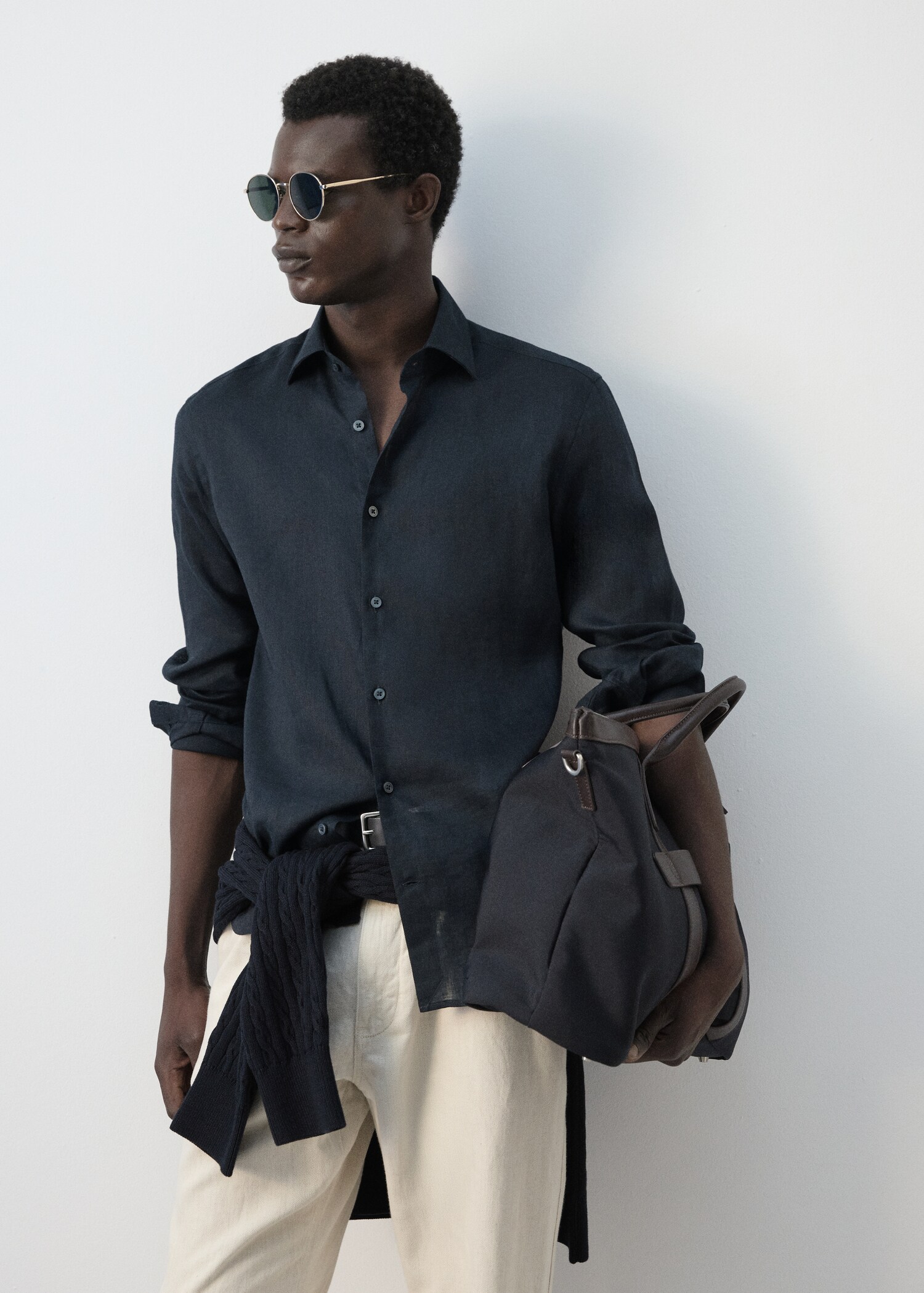 Chemise slim-fit 100 % lin - Plan moyen