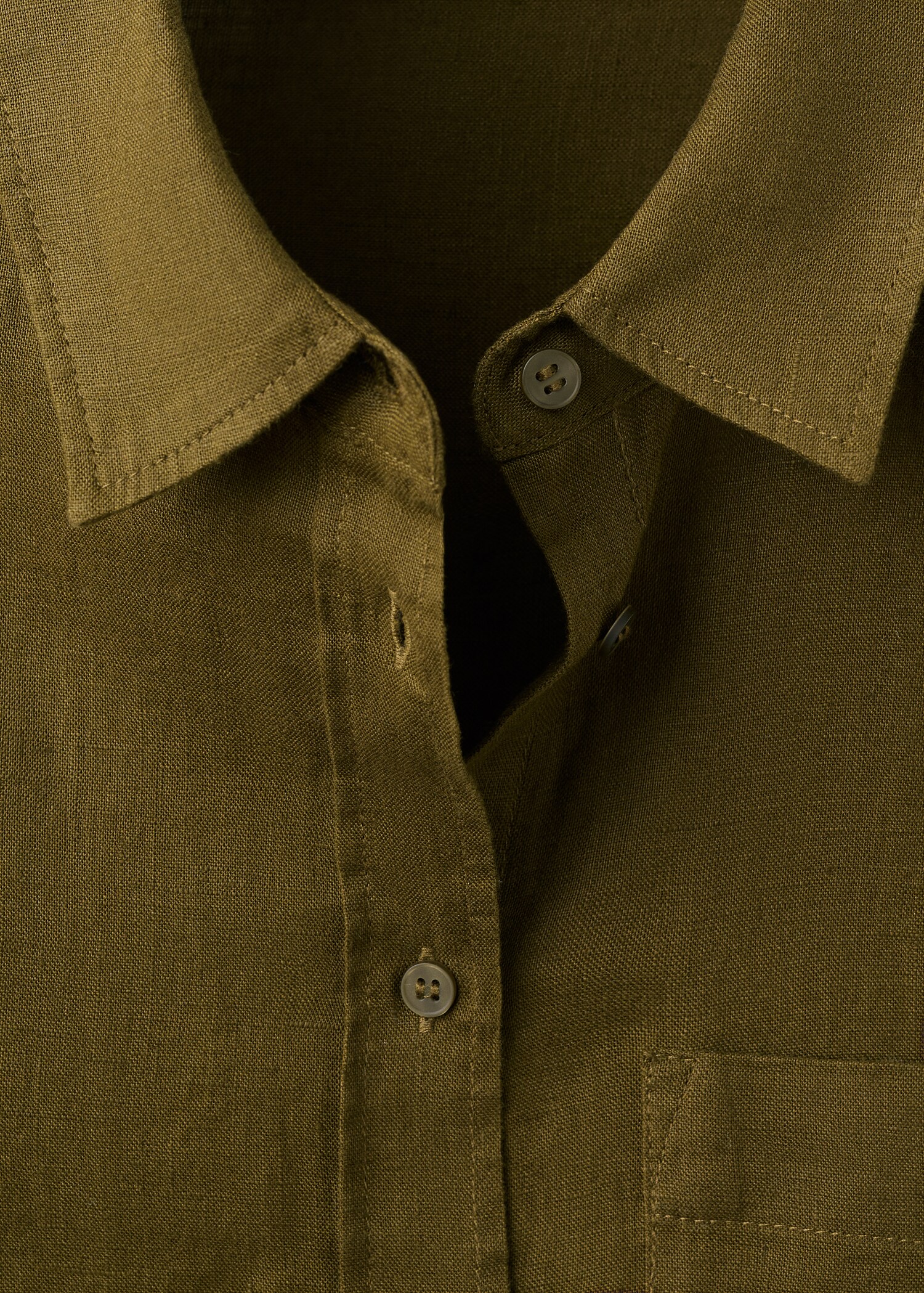 Camisa lino bolsillo - Detalle del artículo 8