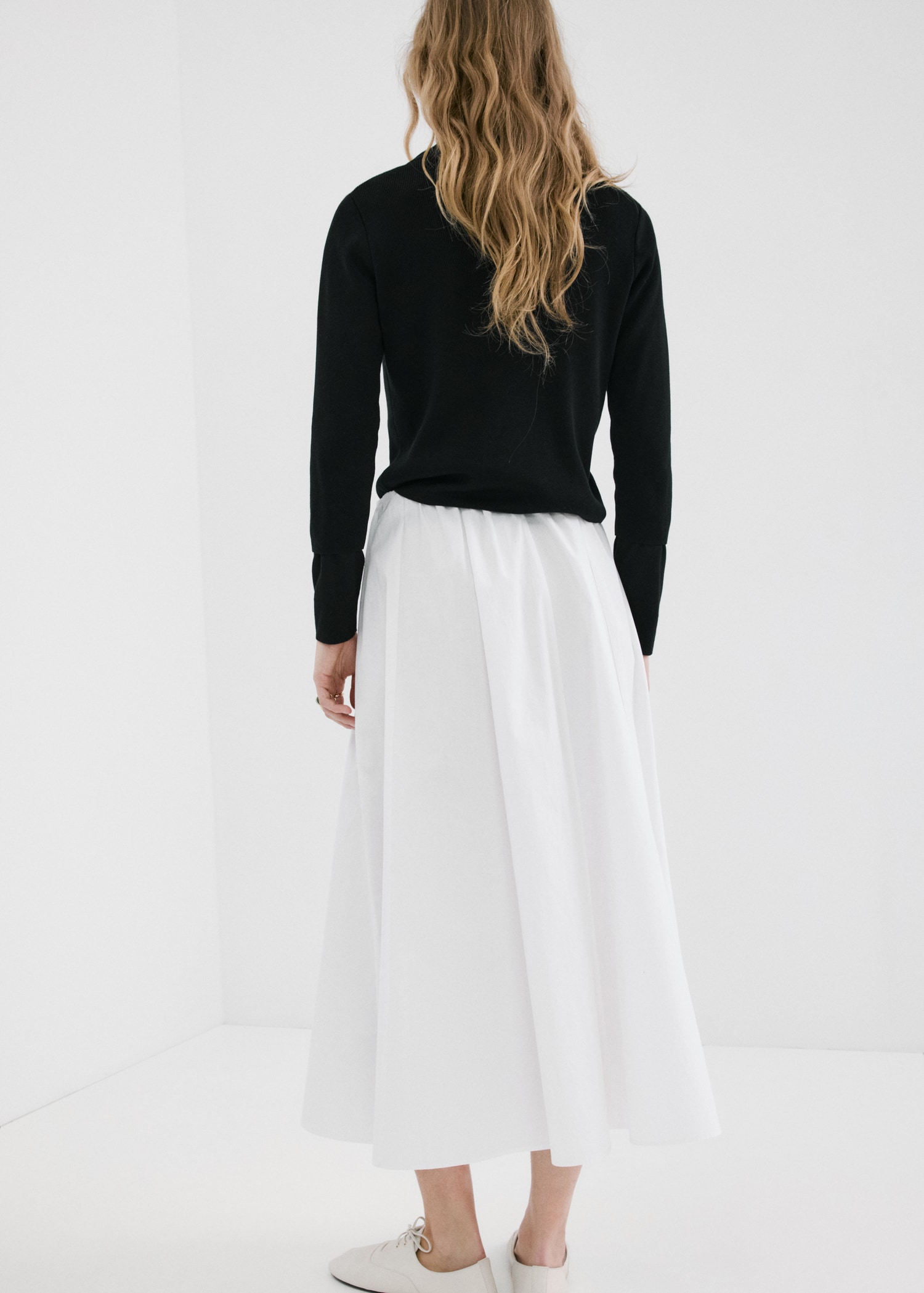 Falda algodón evasé - Reverso del artículo