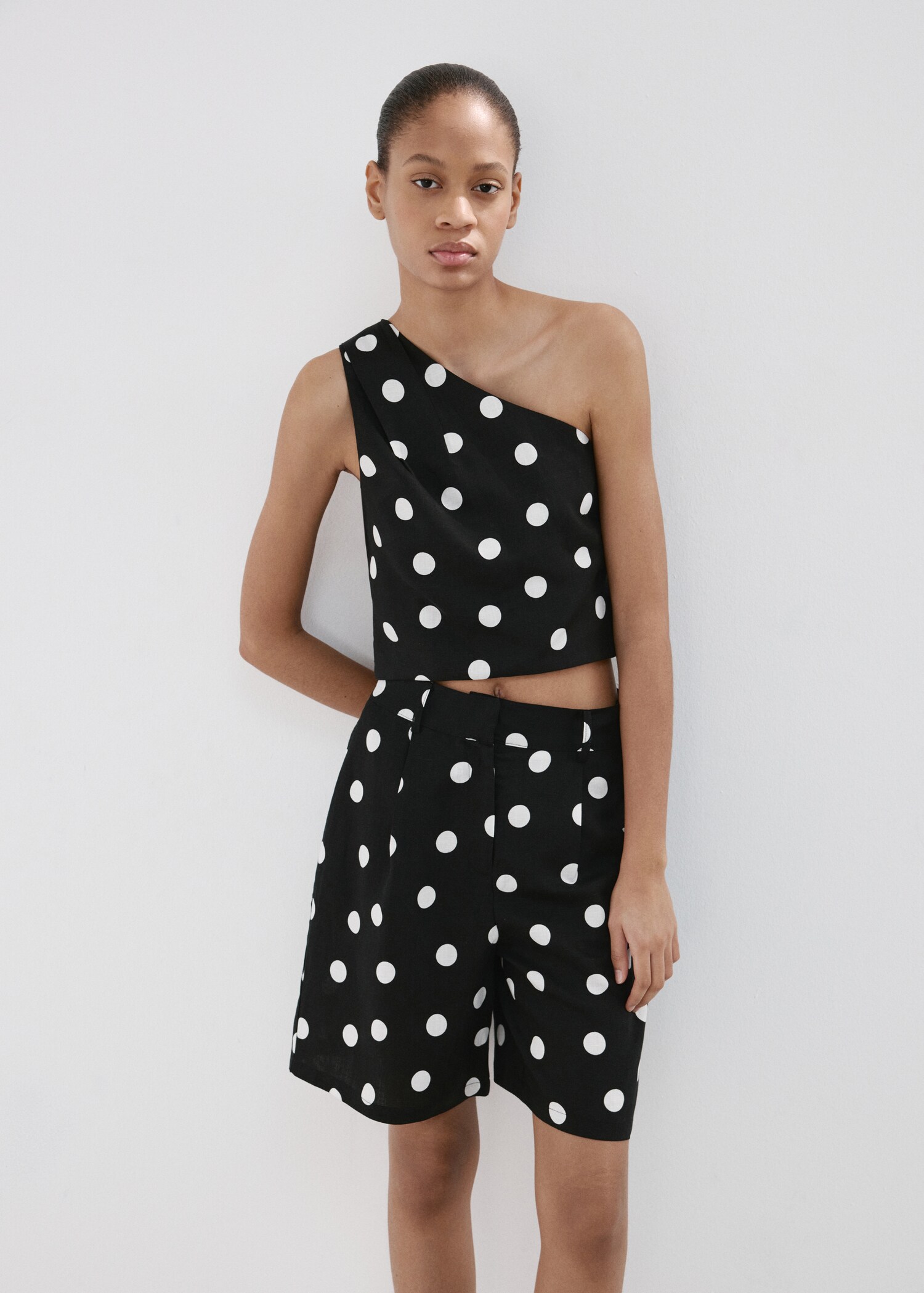 Lyocell polka dot shorts - Medium plane