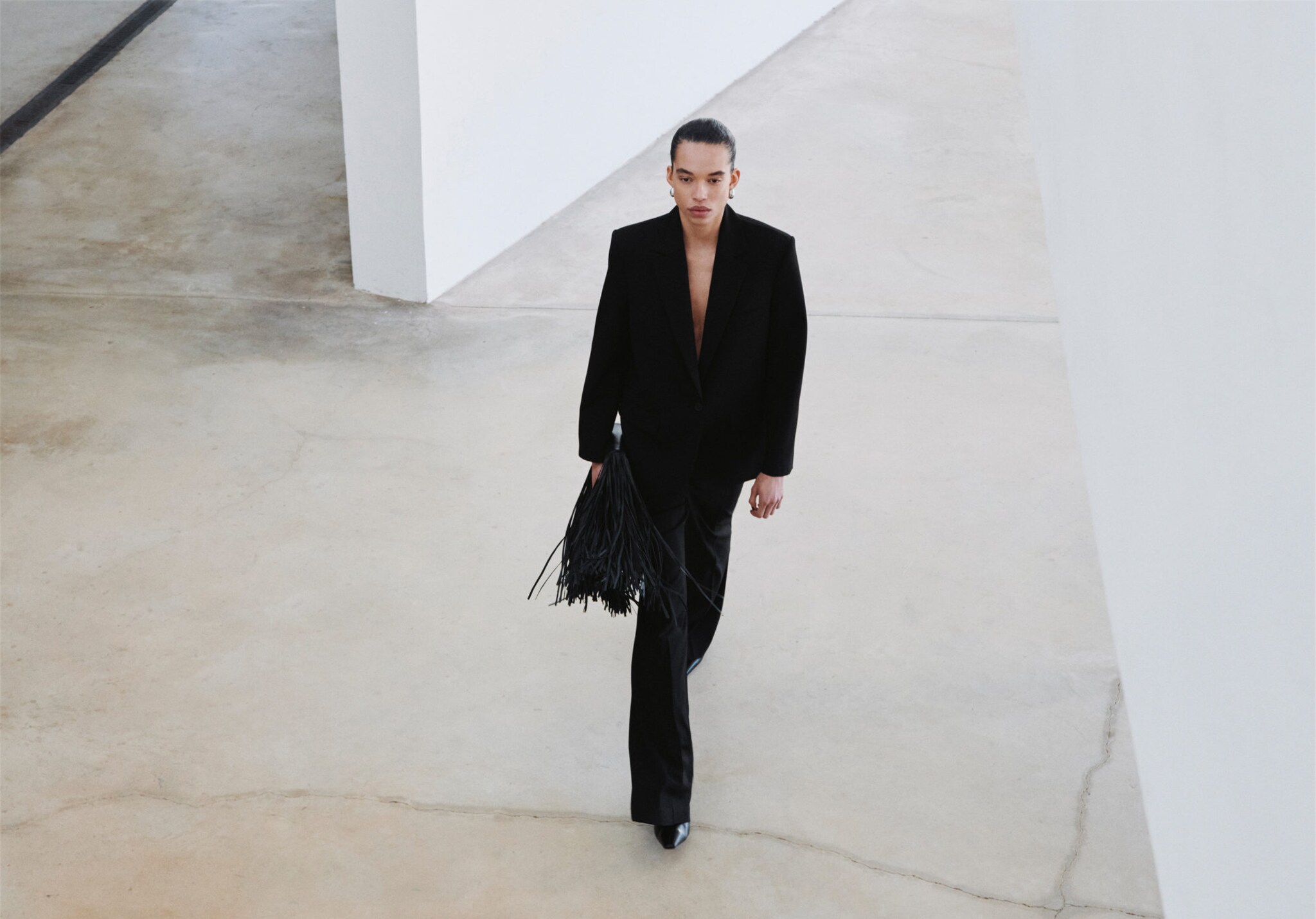 Straight suit jacket with lapel pockets - Panoramic plane