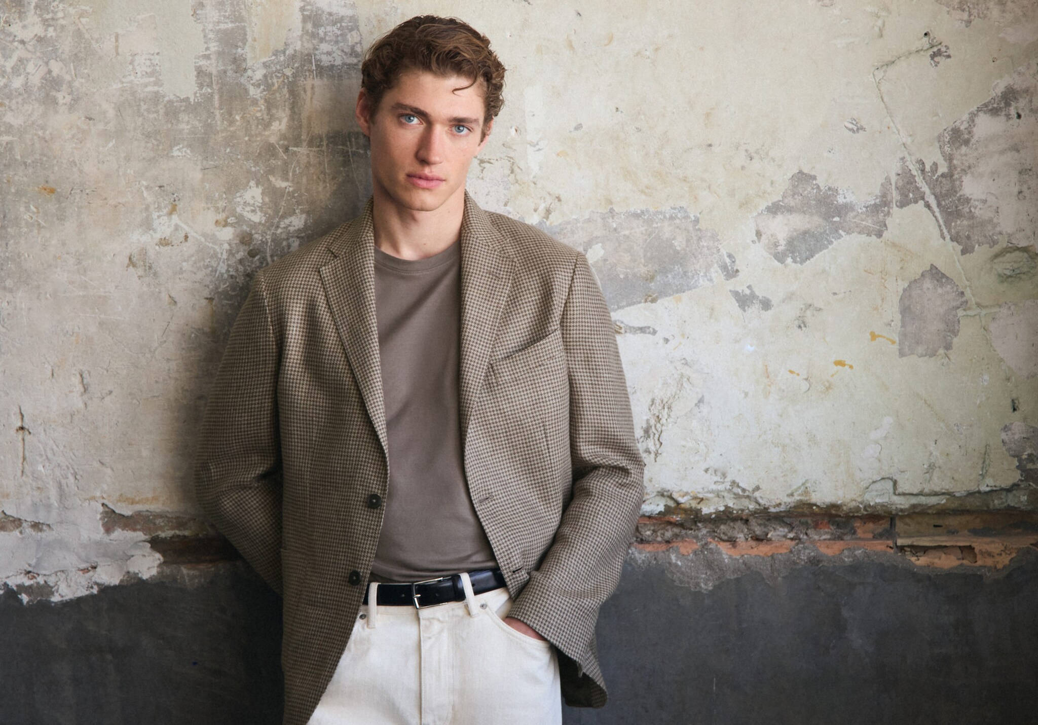 Veste 100 % lin poches plaquées - Plan panoramique