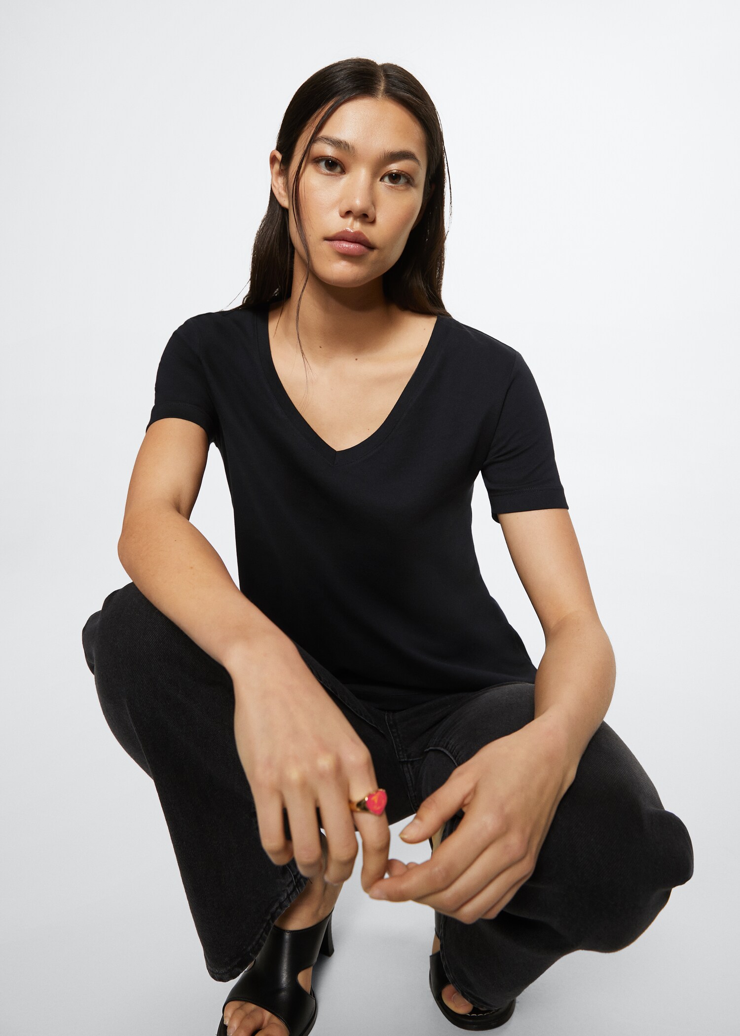 T-shirt basique en coton - Détail de l'article 2