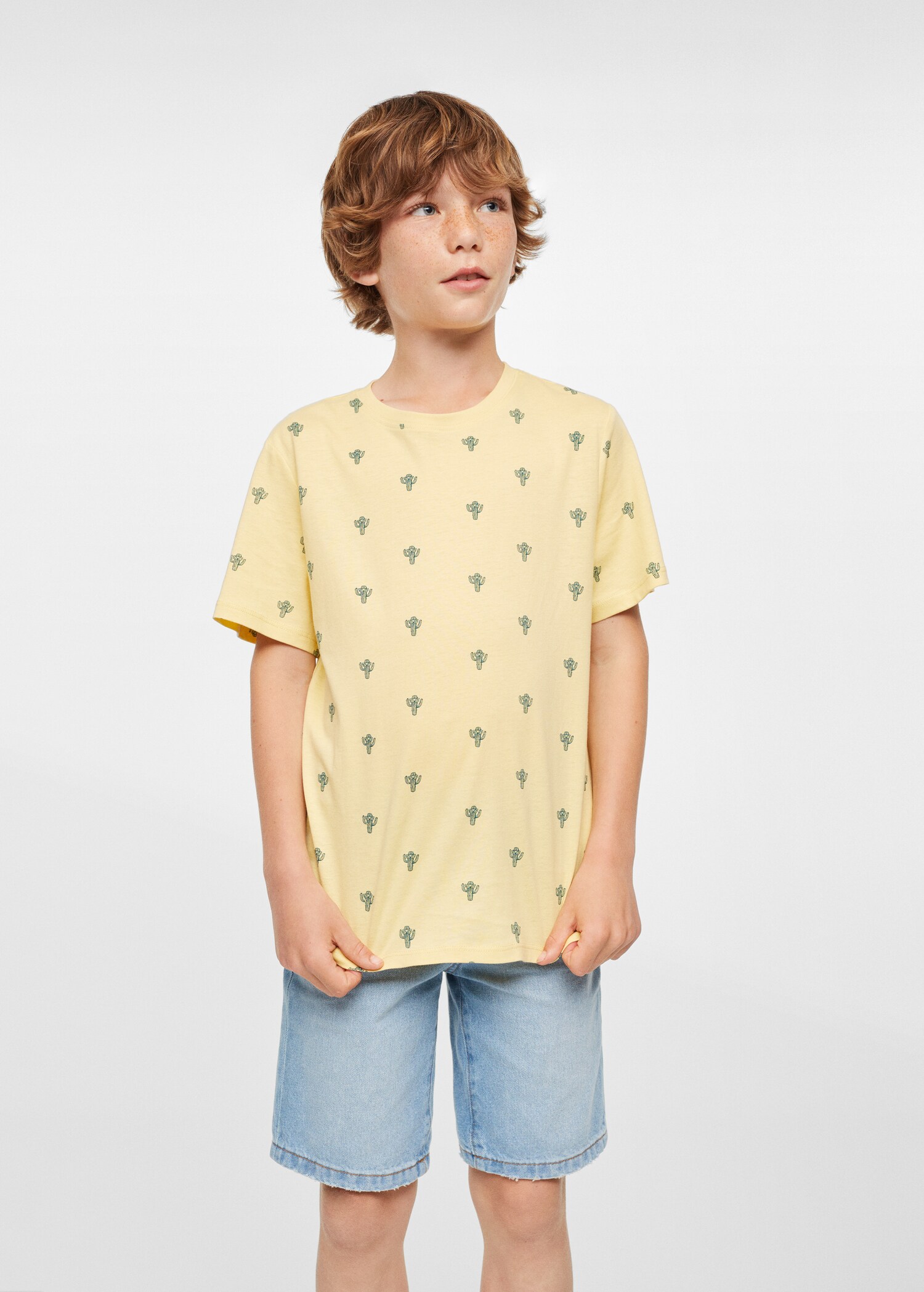 T-shirt estampada algodão - Plano médio