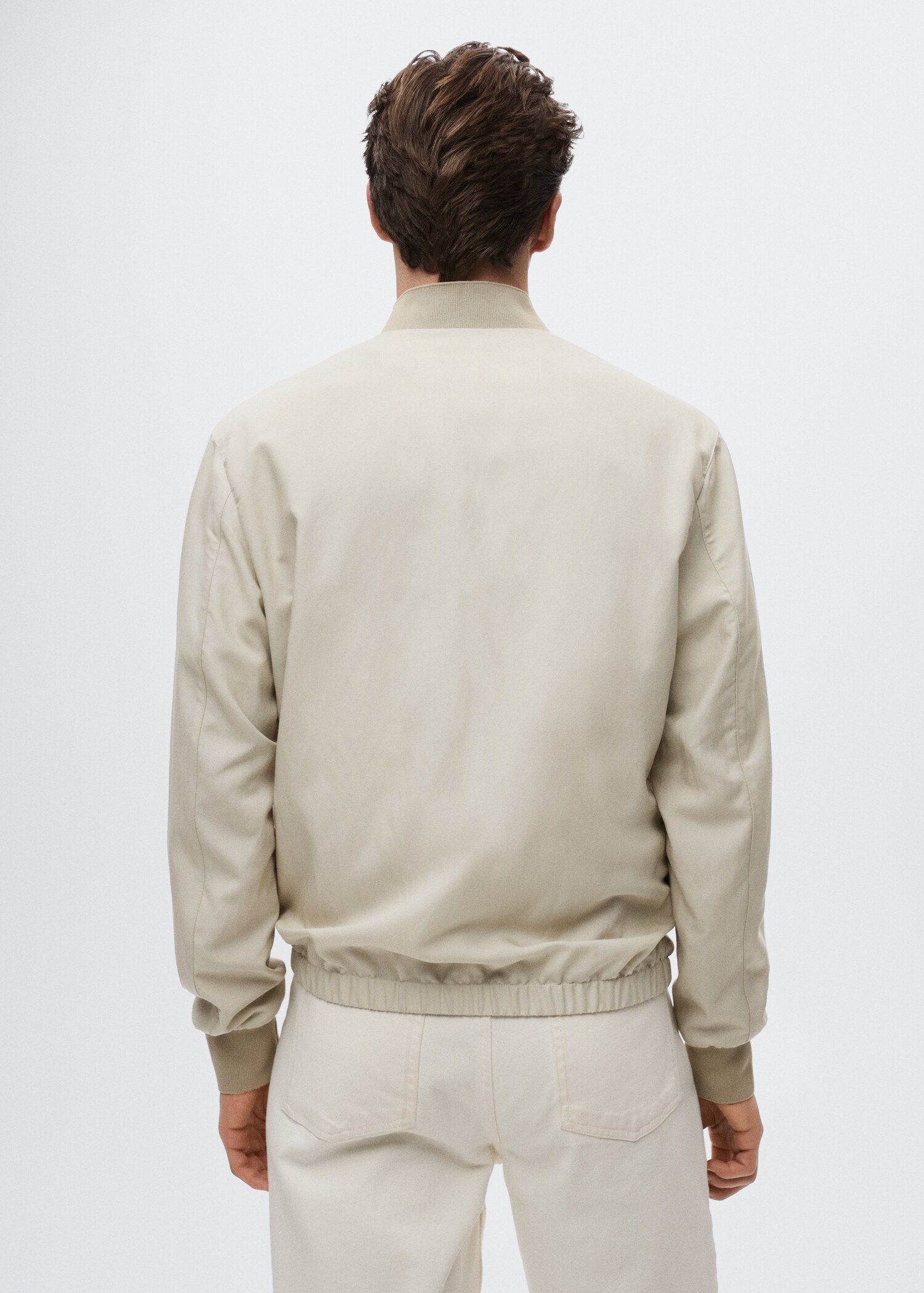 Chaqueta bomber lino Tencel - Reverso del artículo