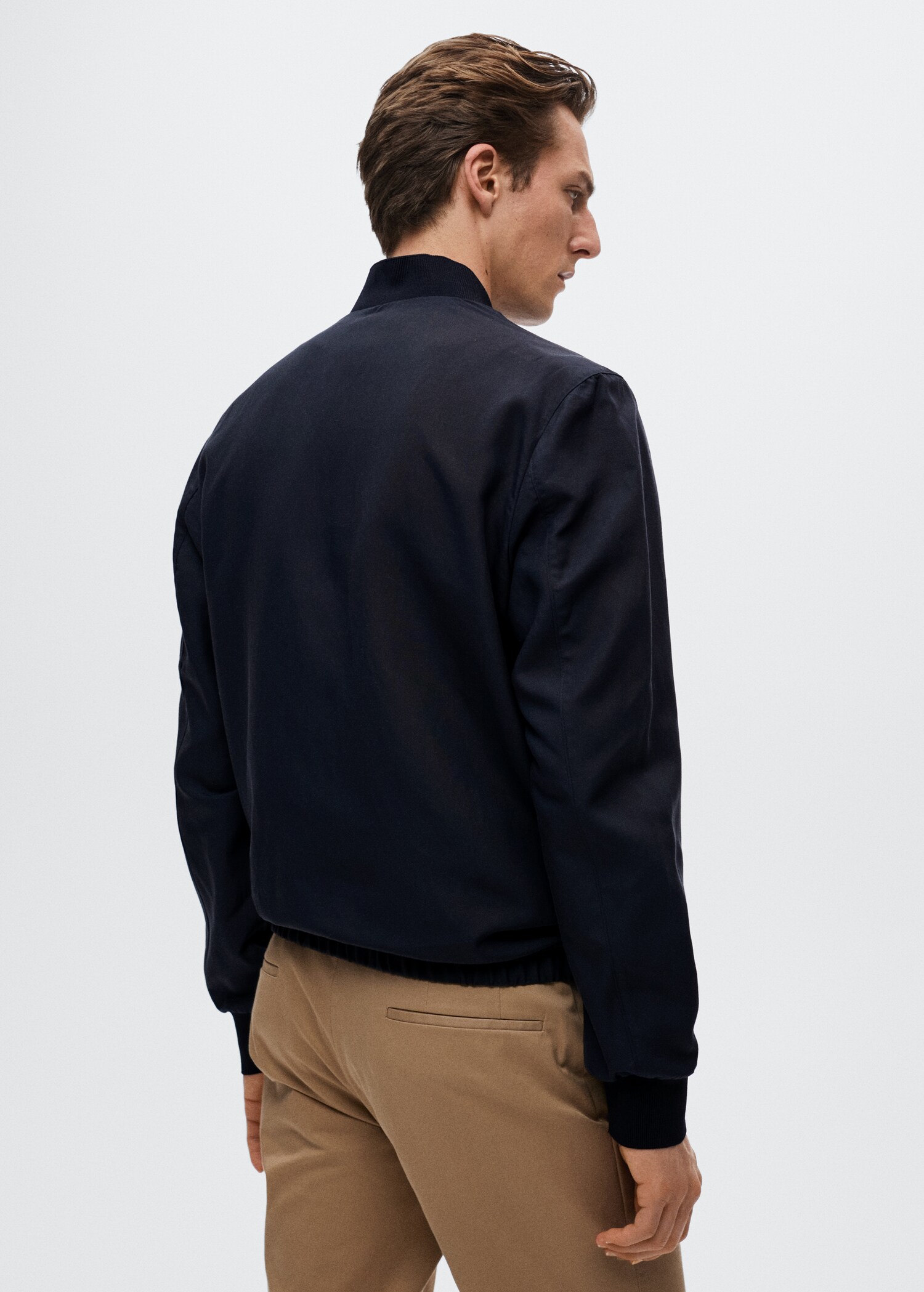 Chaqueta bomber lino Tencel - Reverso del artículo
