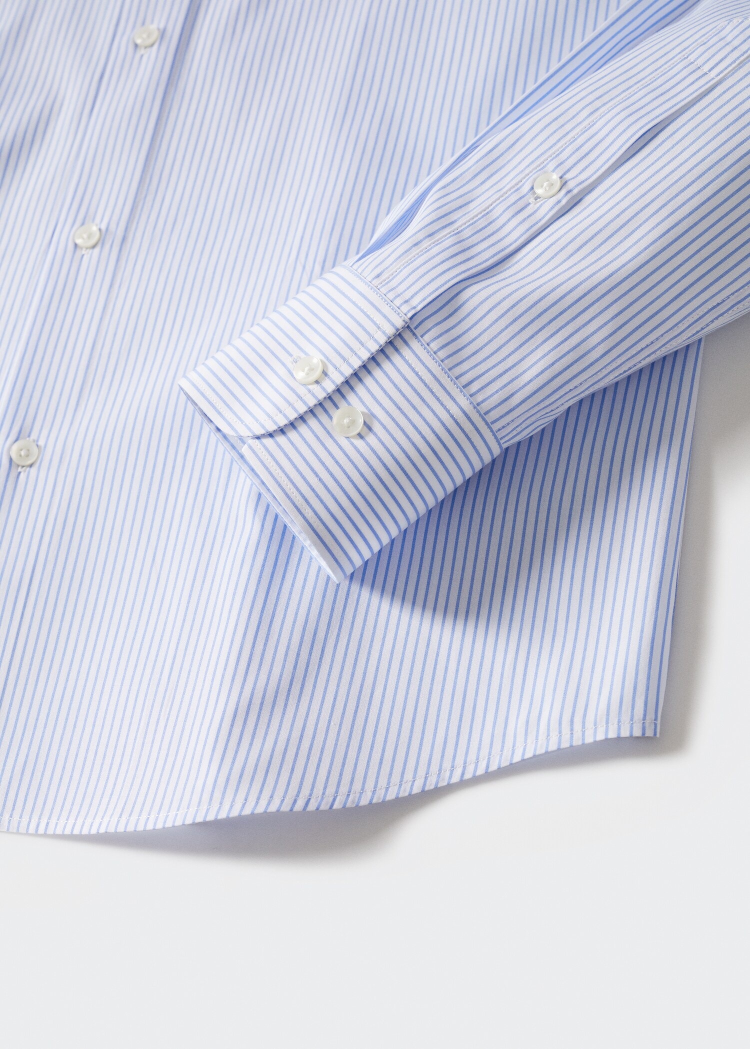 Koszula garniturowa slim fit w prążki - Szczegóły artykułu 8