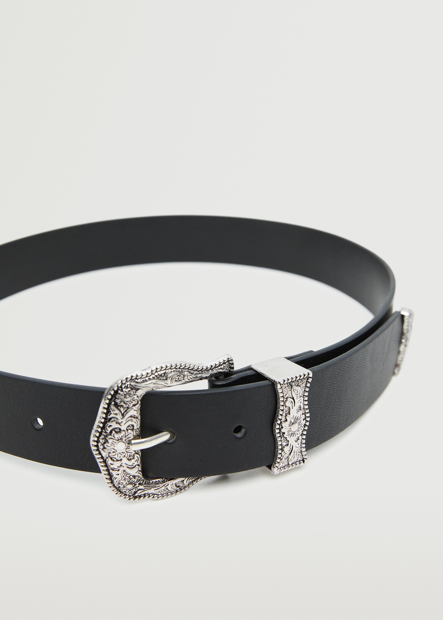 Embossed buckle belt - Medium plane