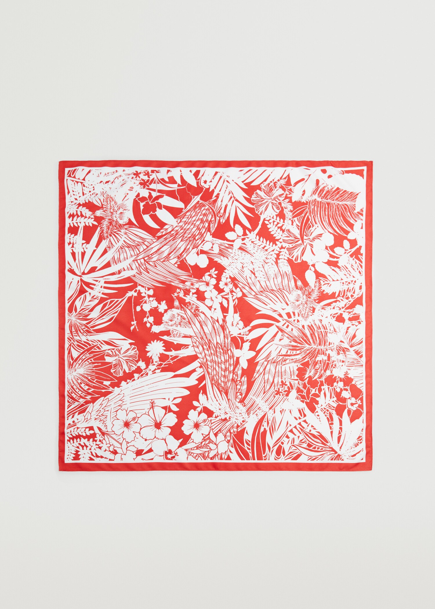 Floral printed scarf - Medium plane